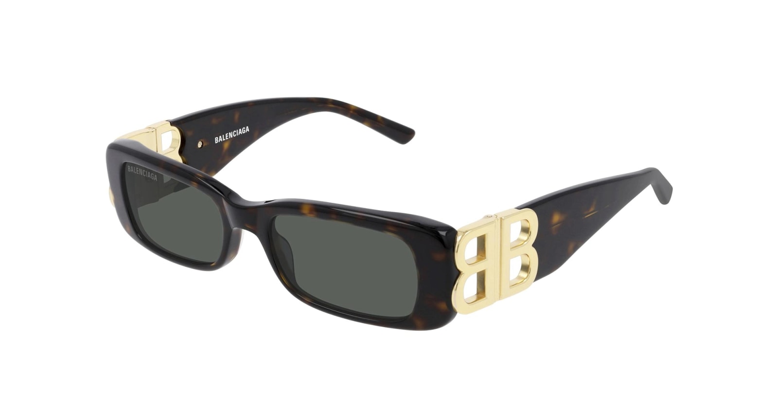 BALENCIAGA BB0096S-002 DYNASTY - DARK HAVANA SUNGLASSES