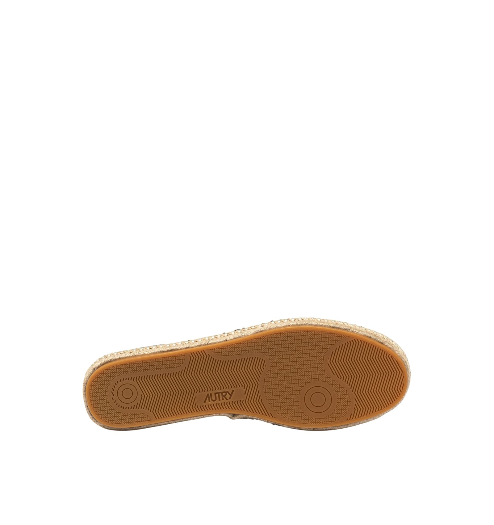 Autry Woven Jute Sole Flat Shoes With Lace-up Closure In Multi
