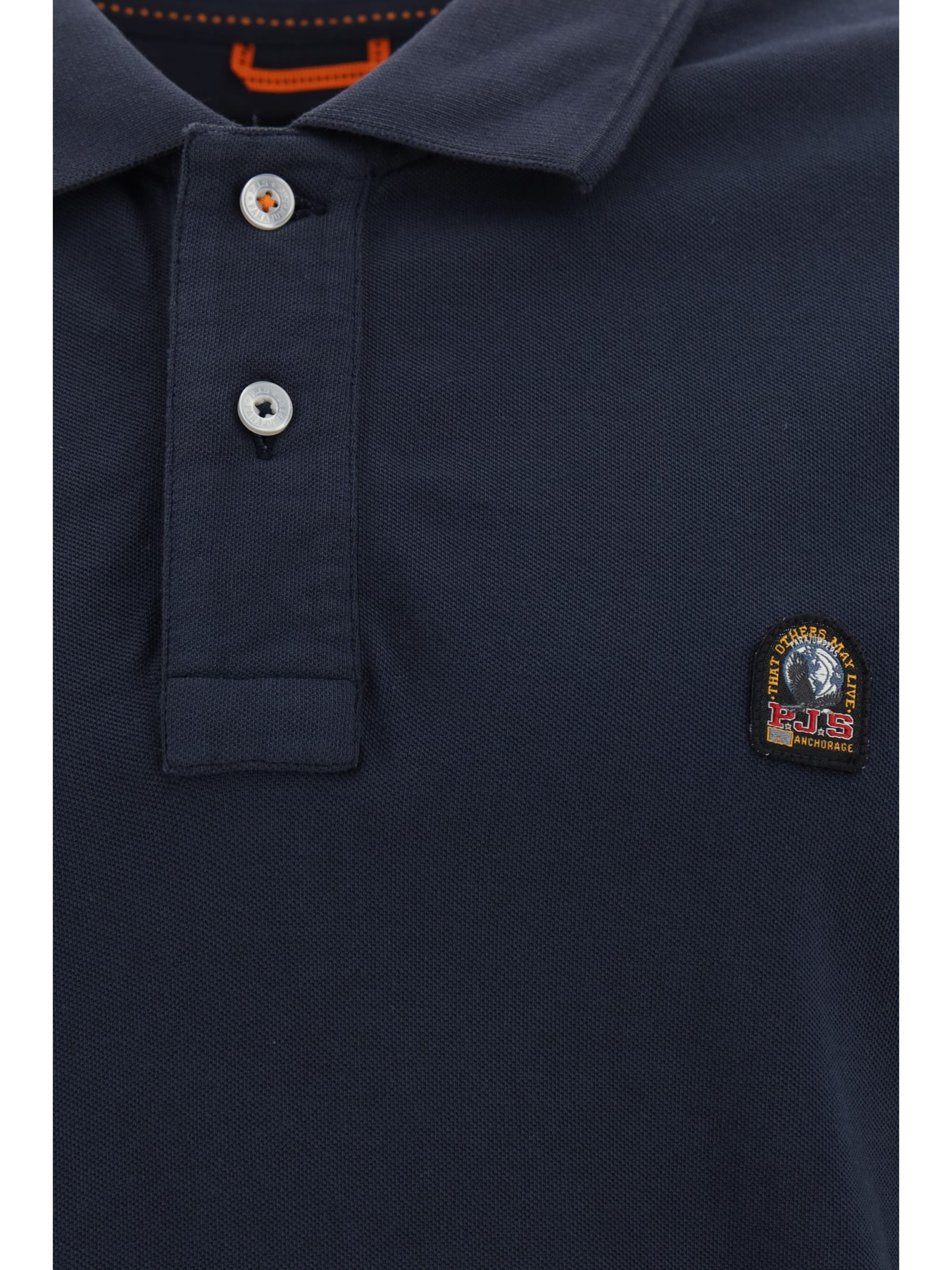 Parajumpers Patch Polo In Dark Avio