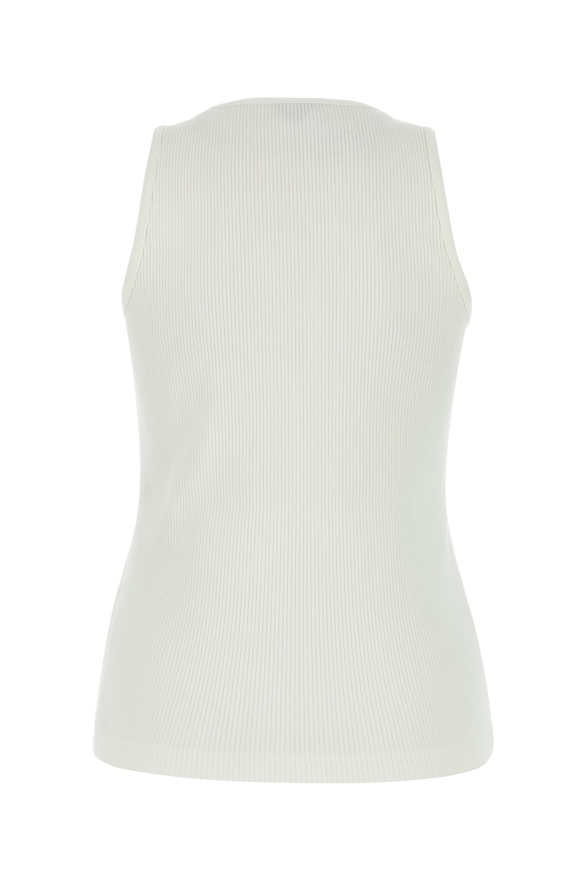 Shop Bottega Veneta Tank Logo In Chalk