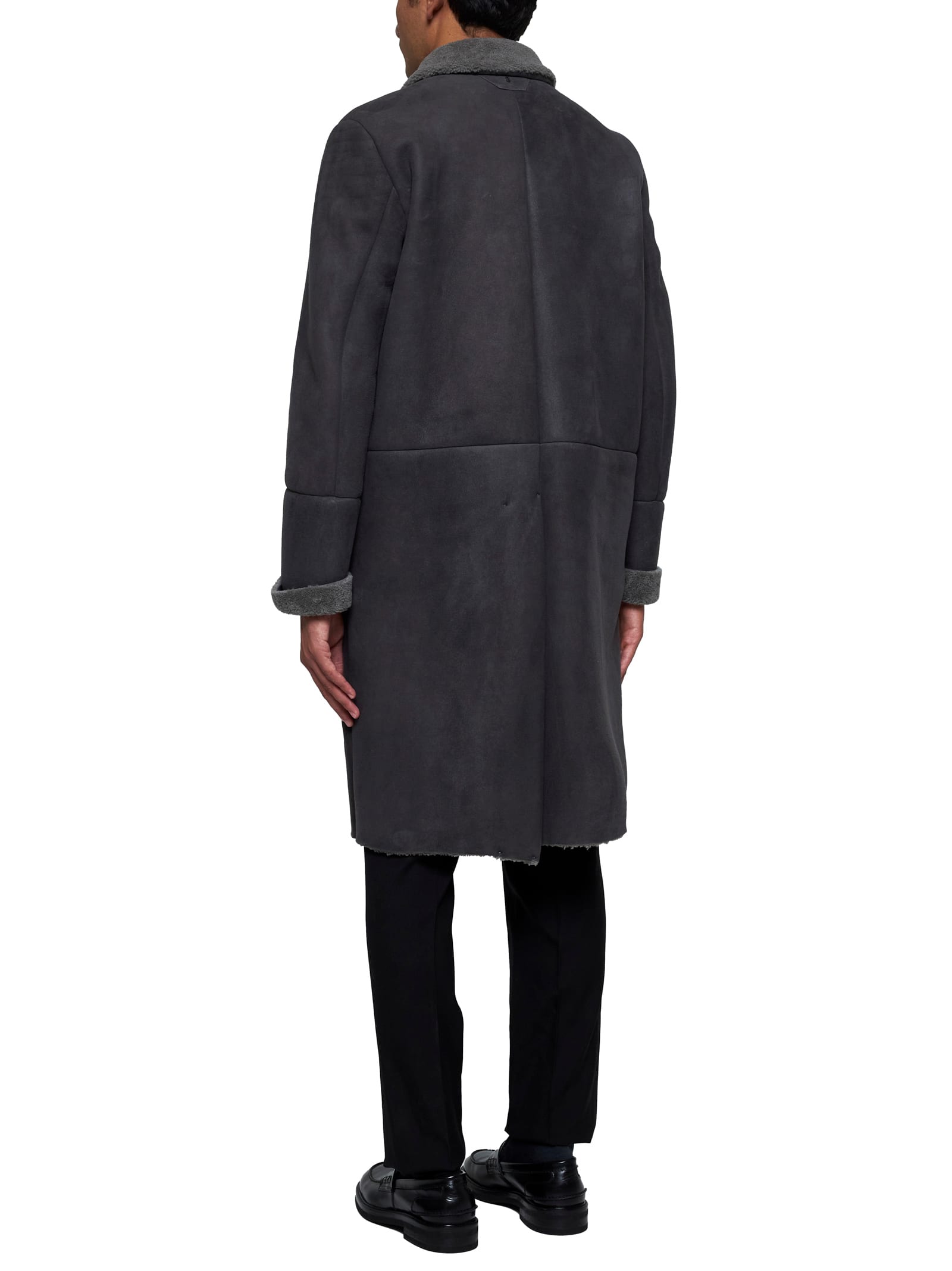 Shop Salvatore Santoro Coat In Grey