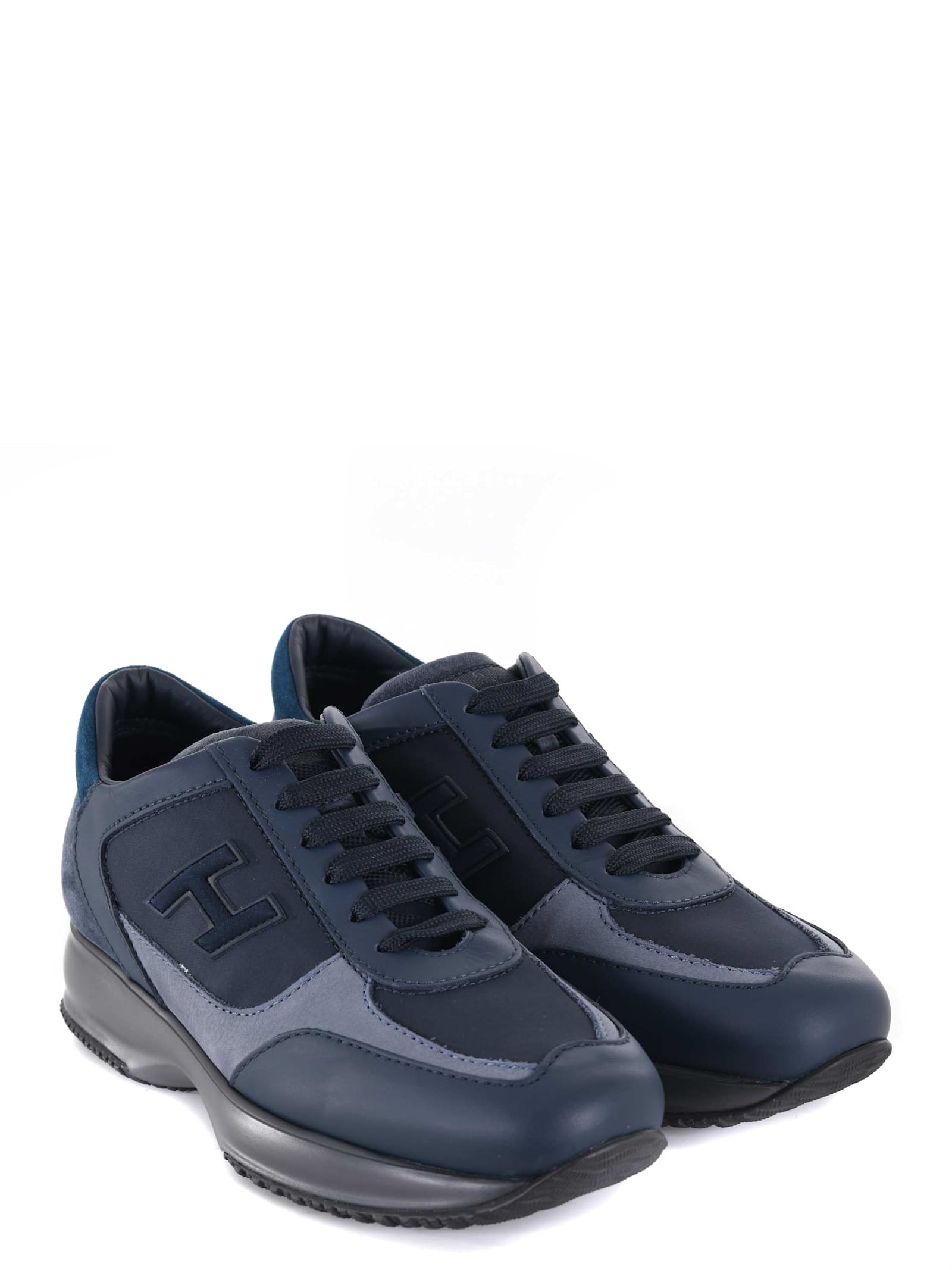 Shop Hogan Sneakers In Blu/avio