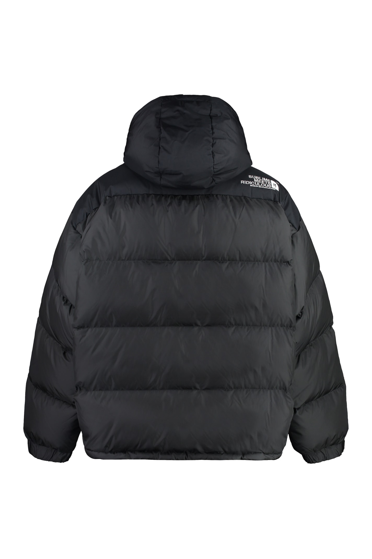 Shop Miharayasuhiro Oversize Hooded Down Jacket In Black