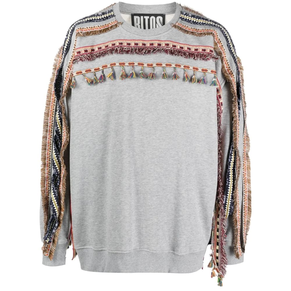 Ritos Tassel-detail Sweatshirt In Gray
