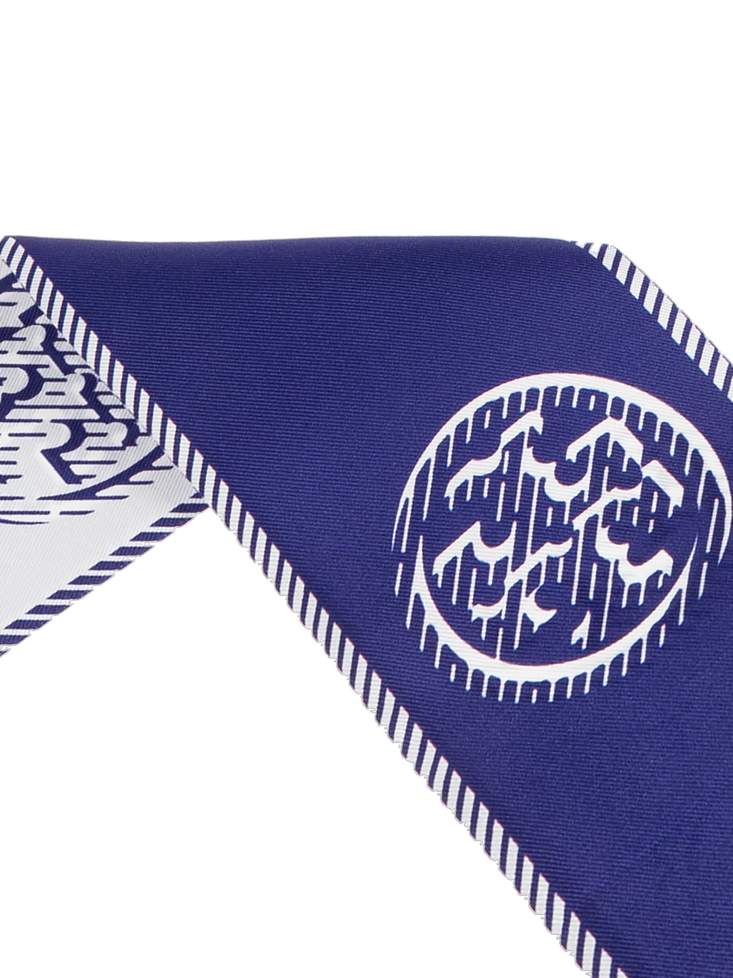 Tory Burch Medallion Logo Ribbon Silk Tie | ModeSens