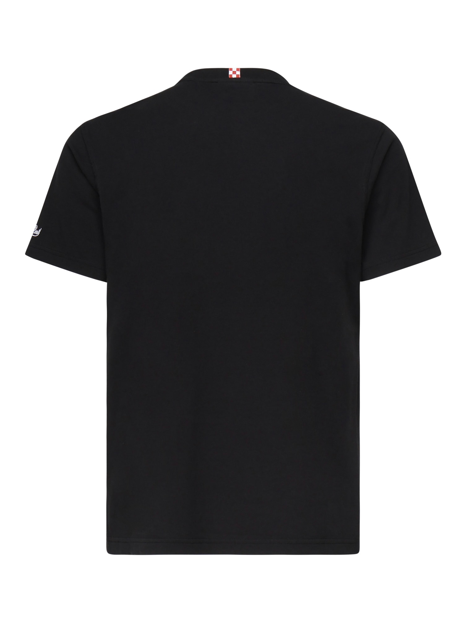 Mc2 Saint Barth Portofino T-shirt With Embroidery In Black