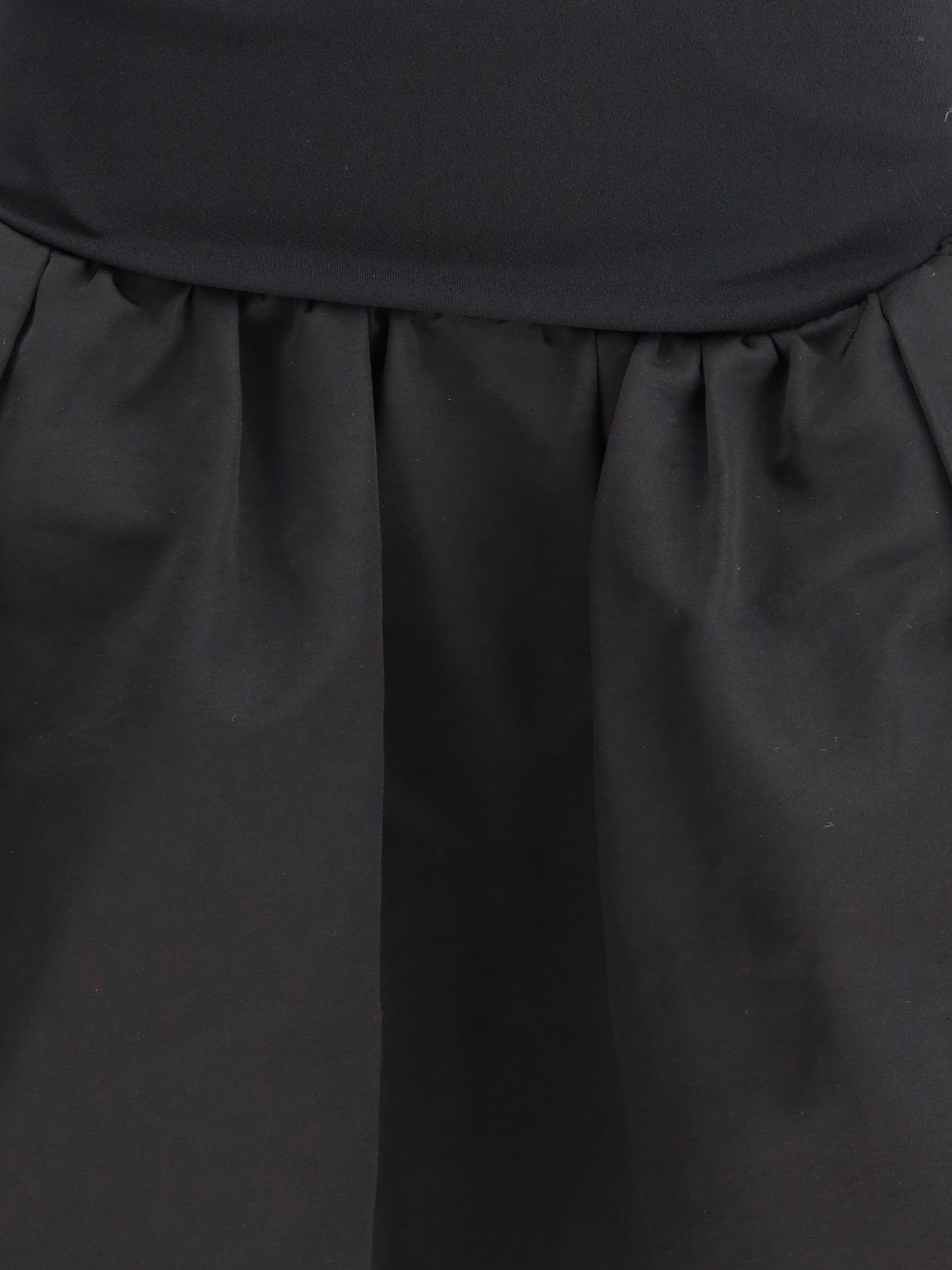 Magda Butrym High-neck Puff Skirt Mini Dress In Black