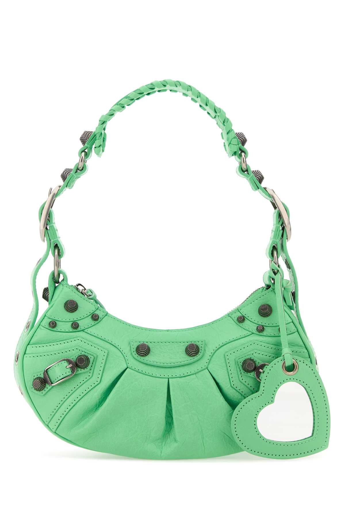 Shop Balenciaga Mint Green Nappa Leather Le Cagole Xs Shoulder Bag In Mintgreen