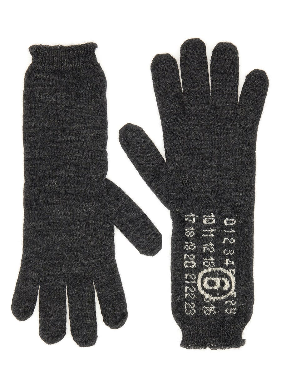 Mm6 Maison Margiela Wool Gloves. In Gray
