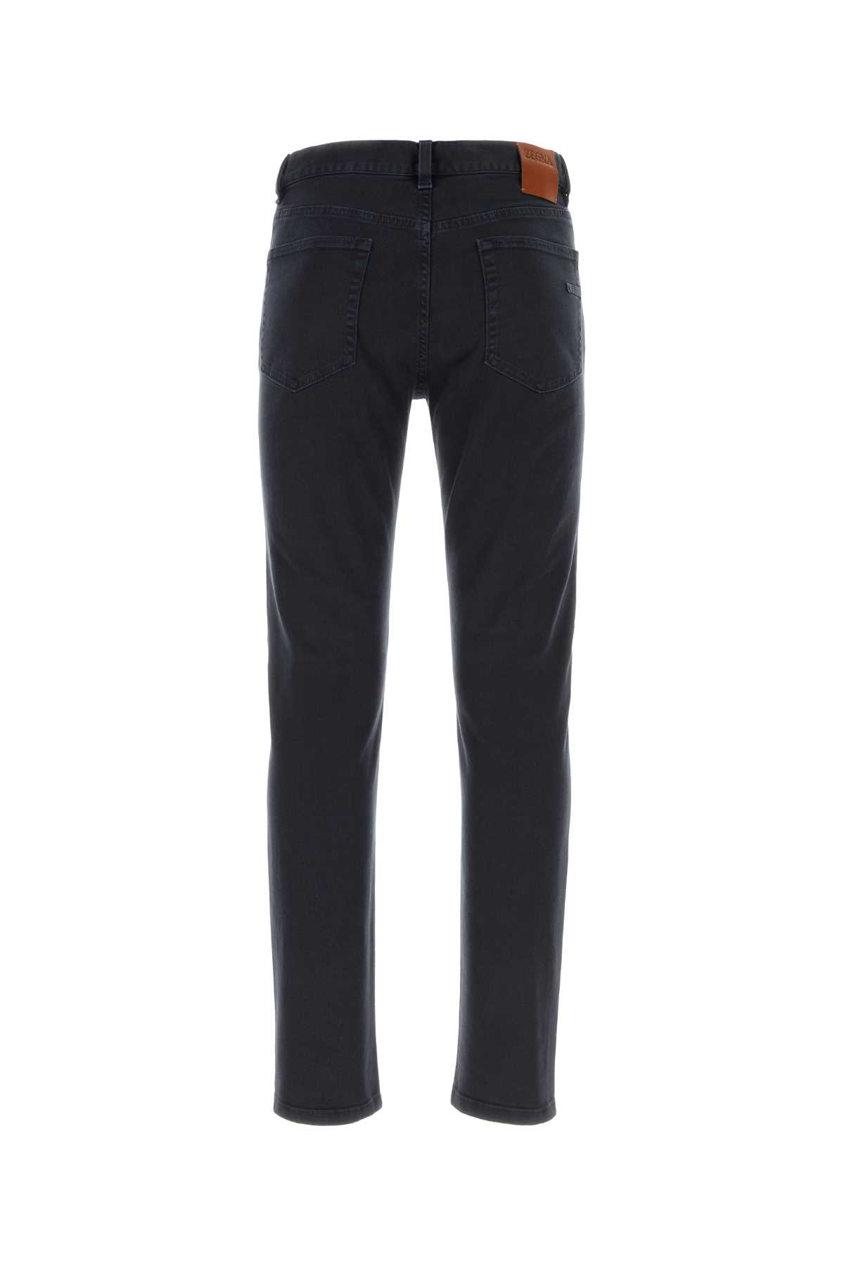 Shop Zegna Midnight Blue Stretch Denim Roccia Jeans In B09