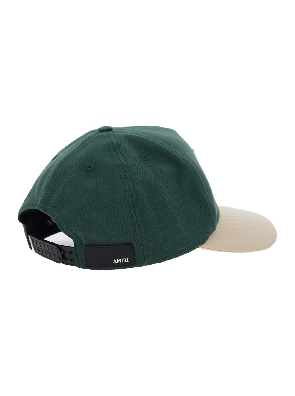 Amiri Men Green Baseball Cap With Contrasting Brim And Logo Embroidery On The Front In Cotton Man In Green