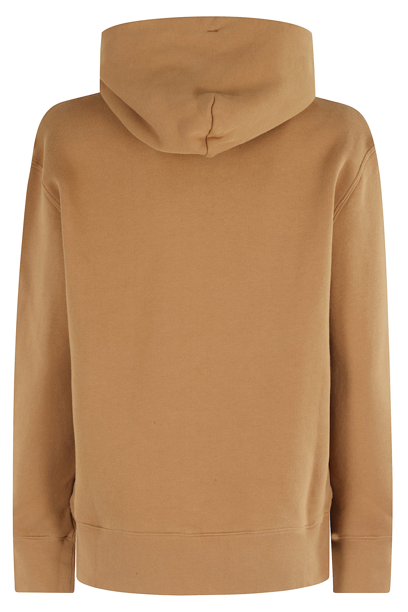 Autry Drawstring Hooded Knitwear With Ribbed Cuffs In Brown