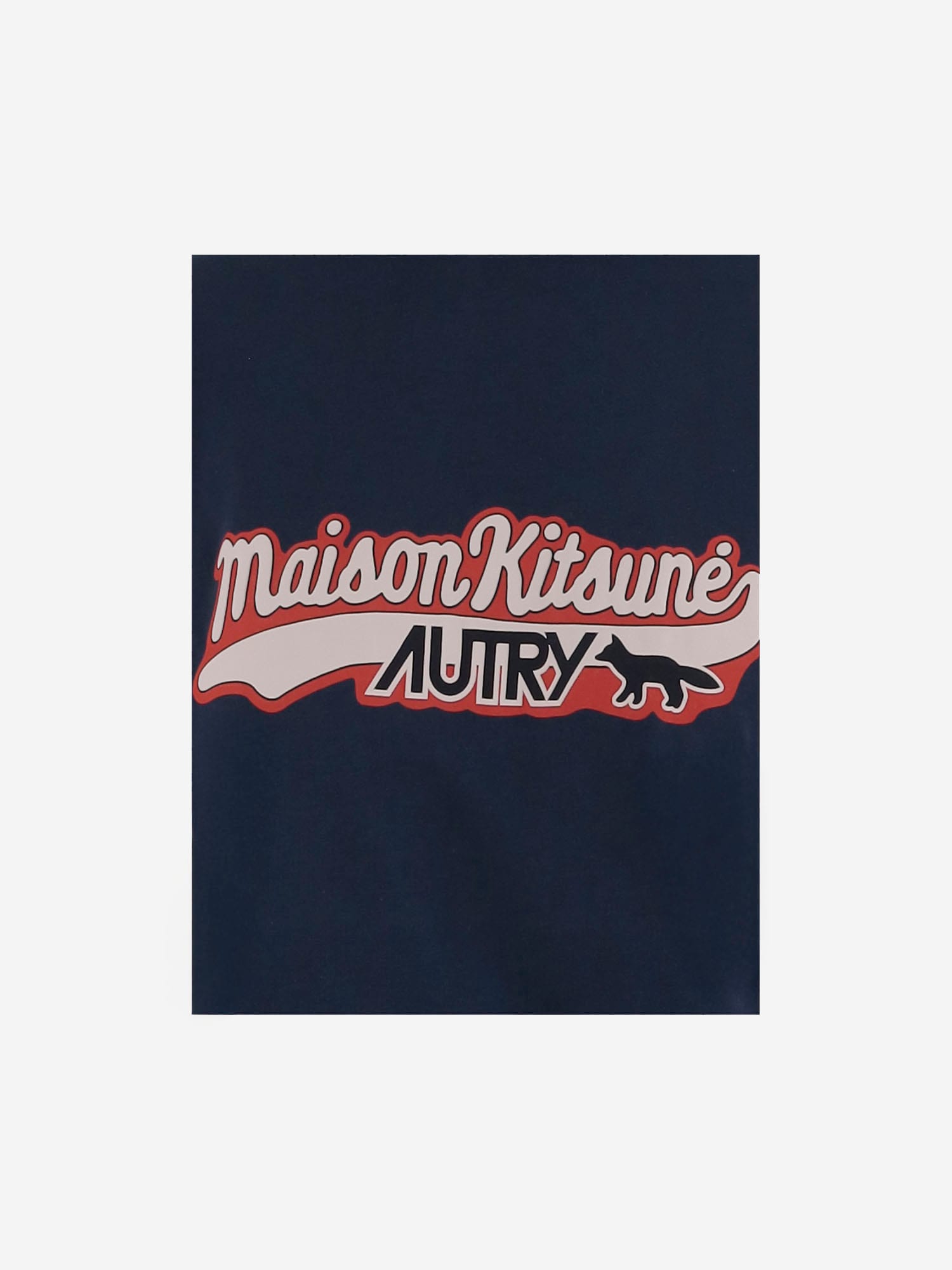 Autry X Maison Kitsune Cotton T-shirt In Blue