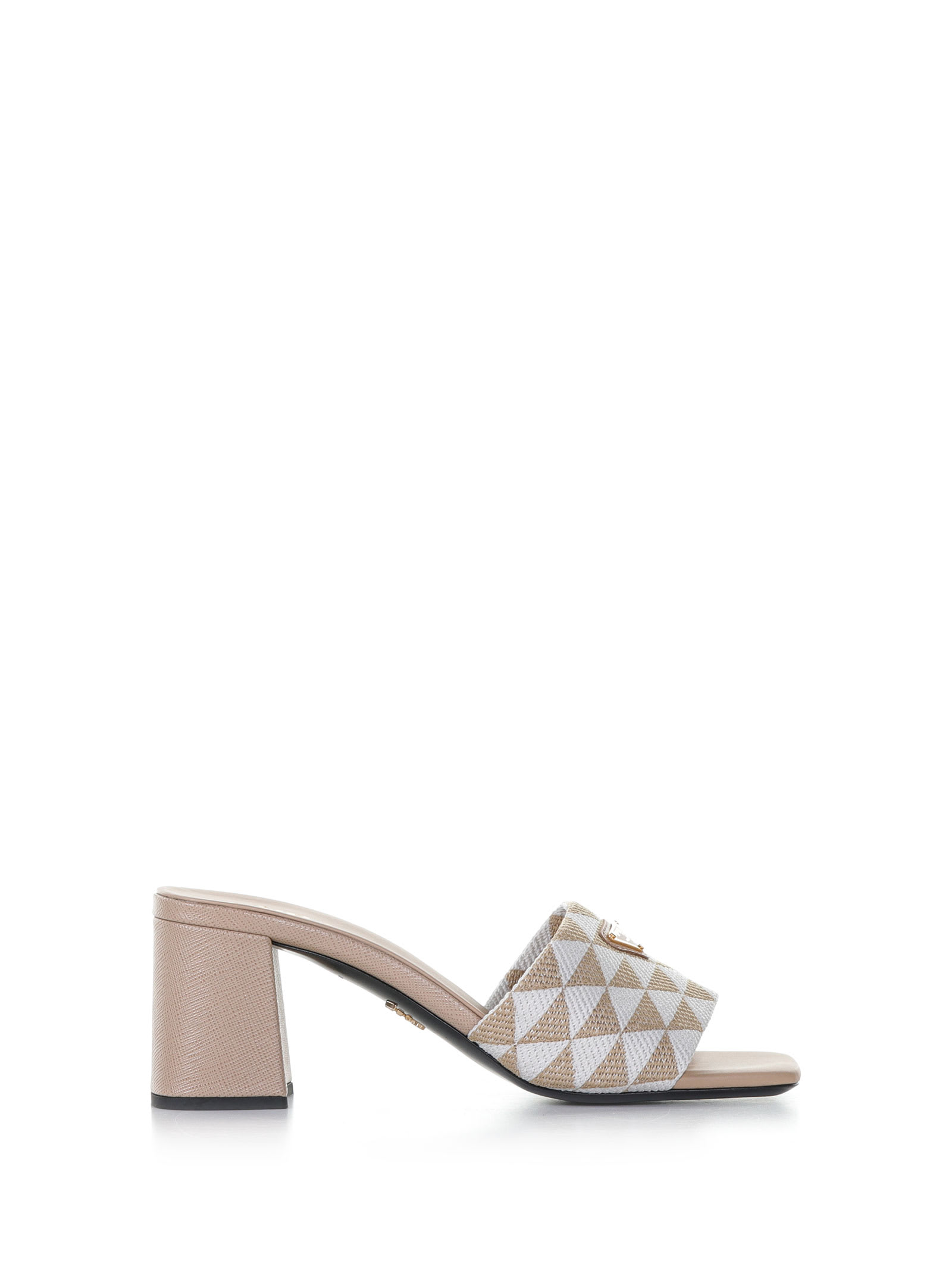 PRADA SLIPPER WITH WEDGE AND LOGO