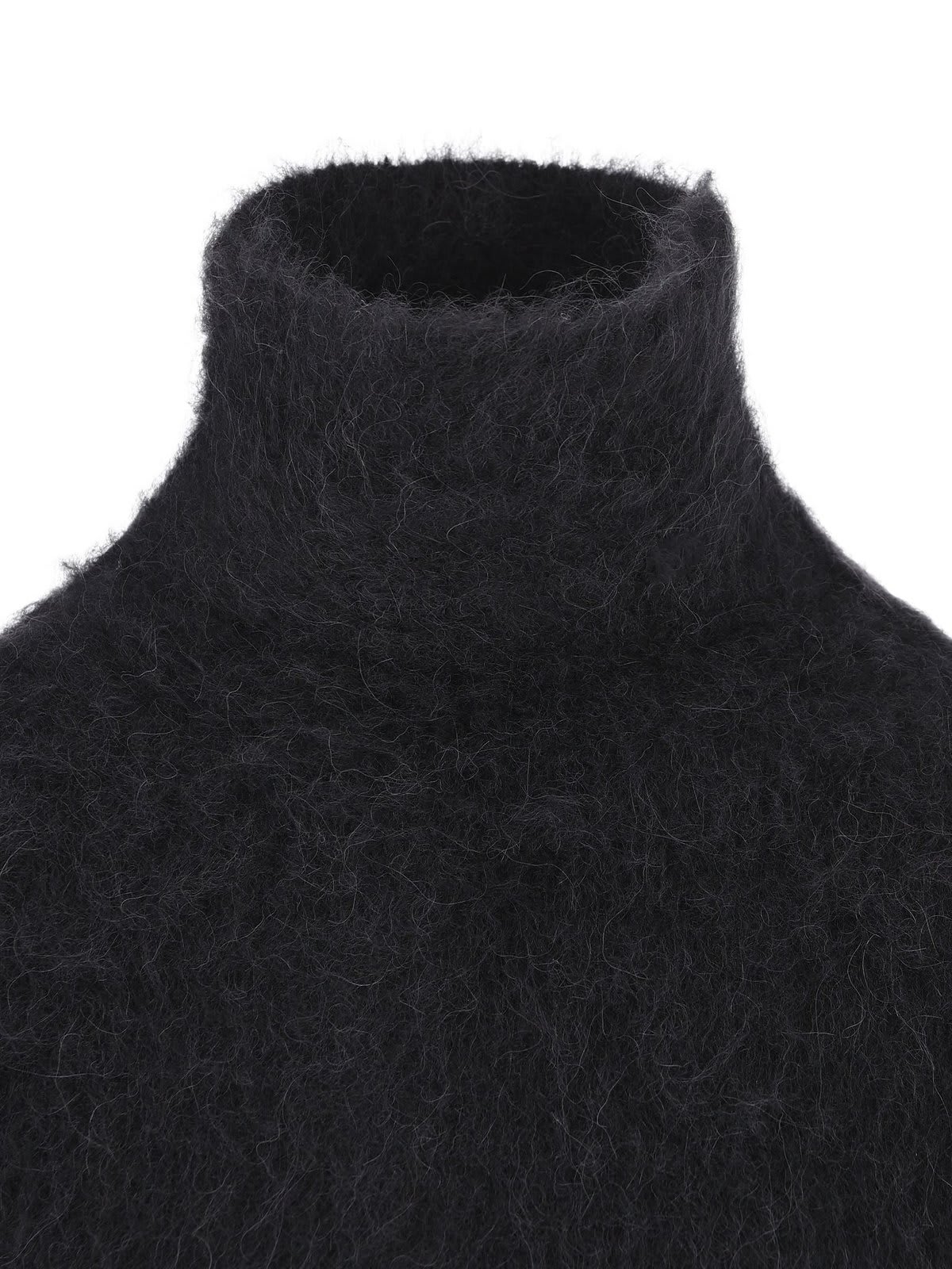 Shop Sportmax Turtleneck Knitted Jumper In Black