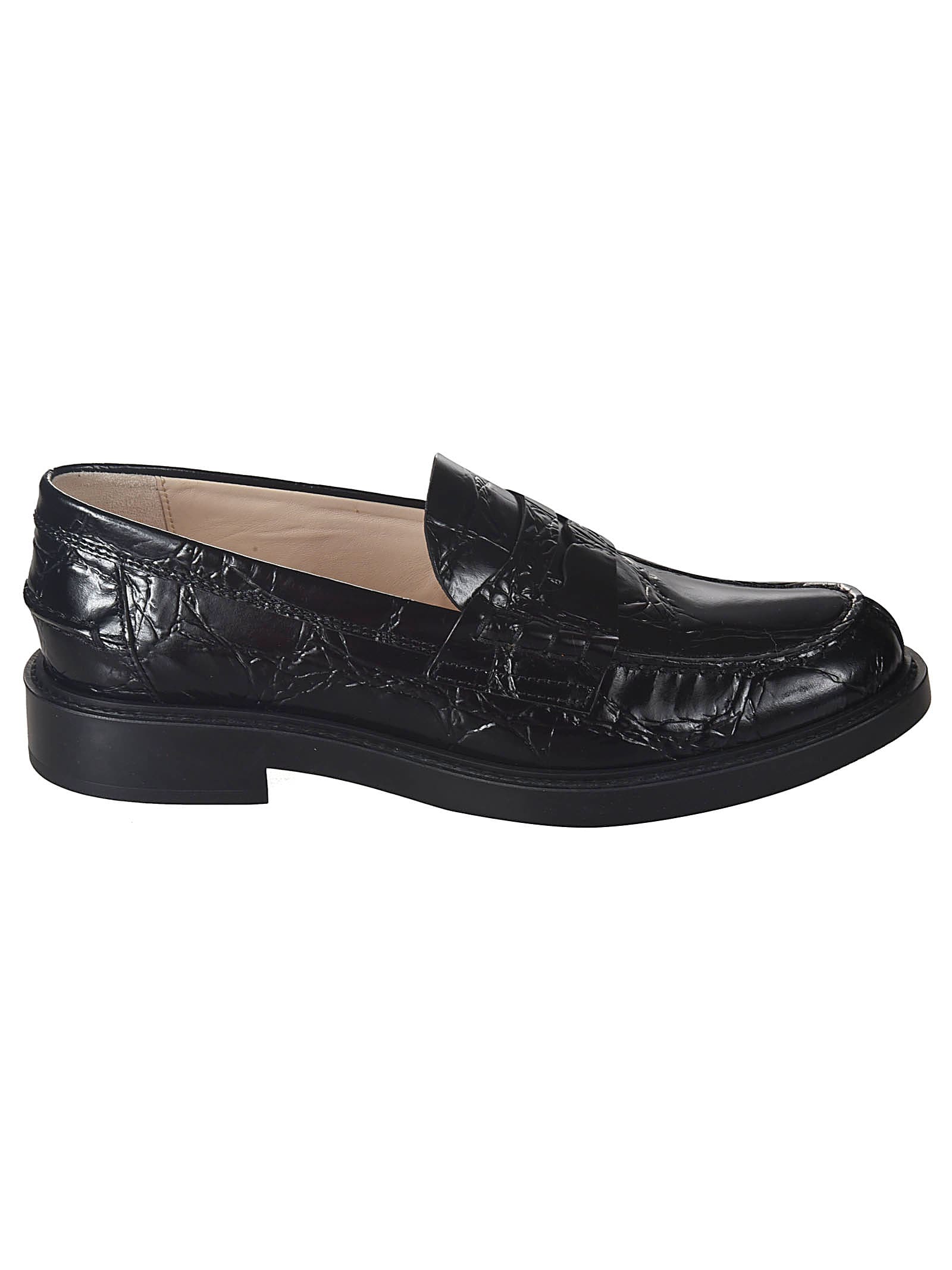 TOD'S DISTRESSED EFFECT LOAFERS,11522566