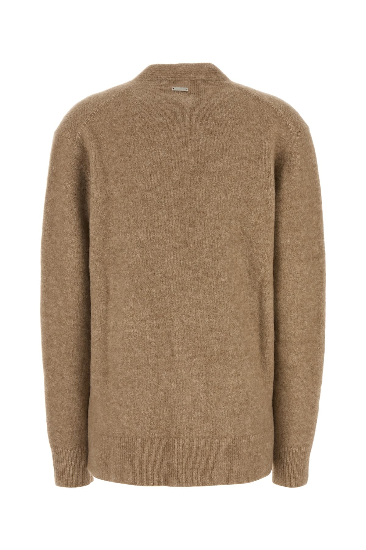 Shop Ferragamo Camel Stretch Alpaca Blend Oversize Cardigan In Nude