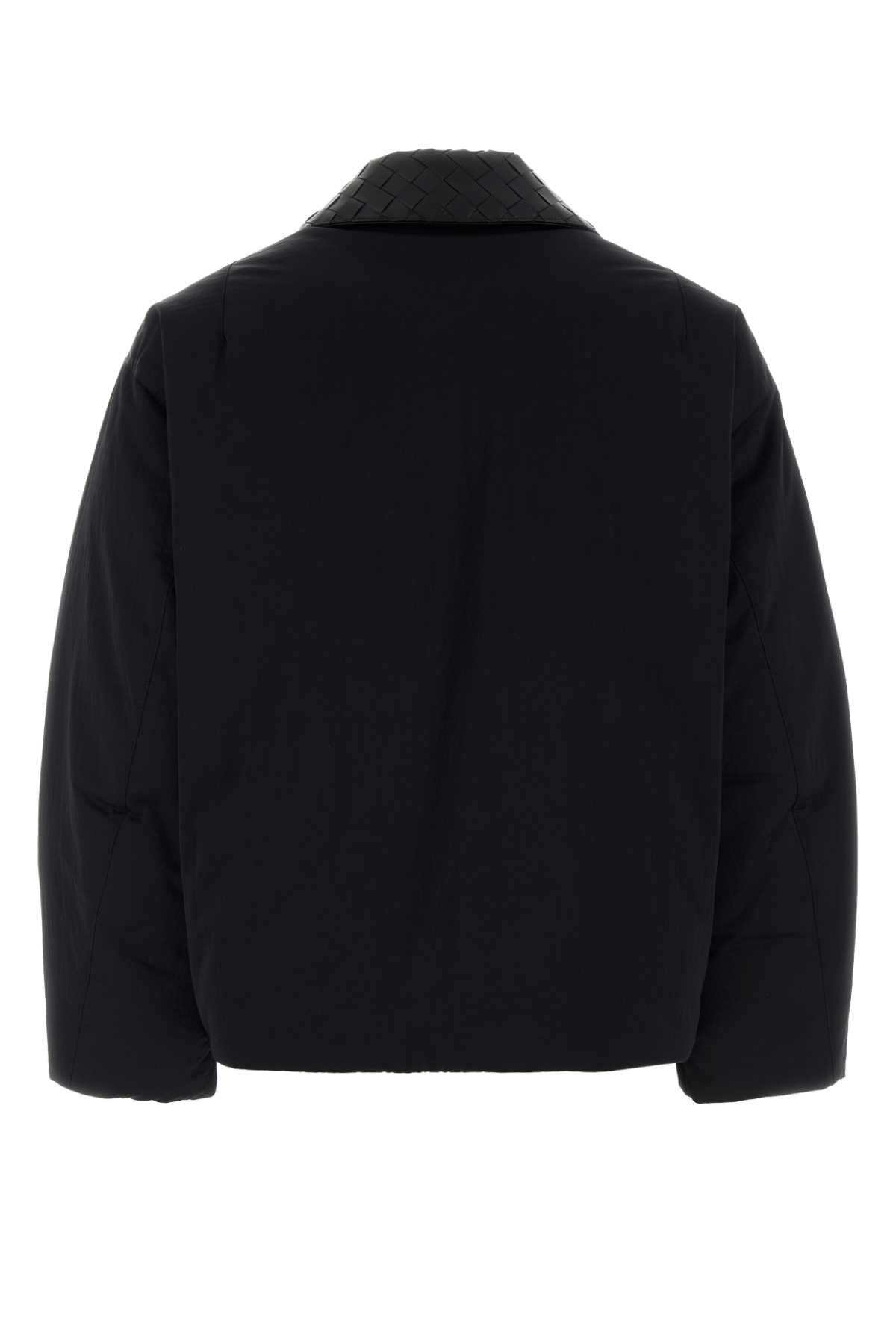 Bottega Veneta Black Nylon Down Jacket In Black