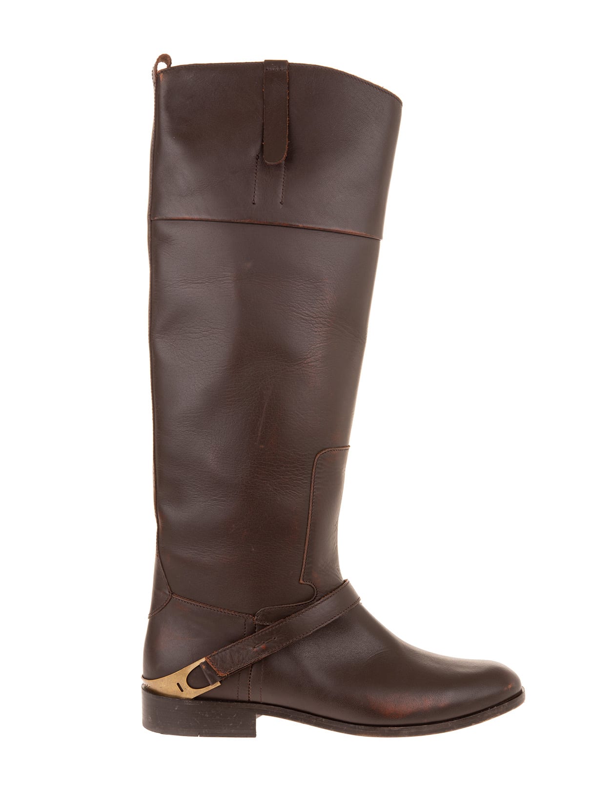 Golden Goose Charlie Boot In Dark Brown Leather