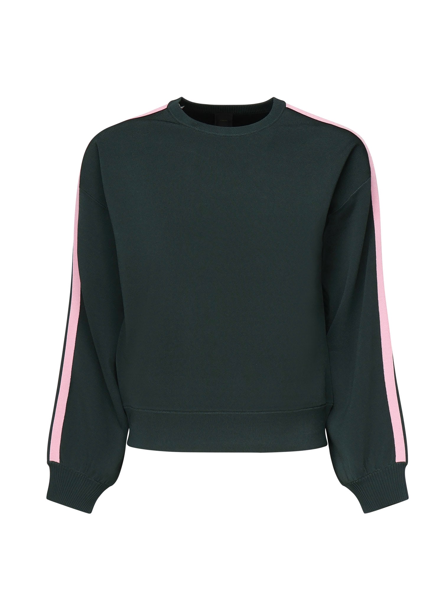 Pinko Sporty Sweatshirt With Love Birds Logo In Green