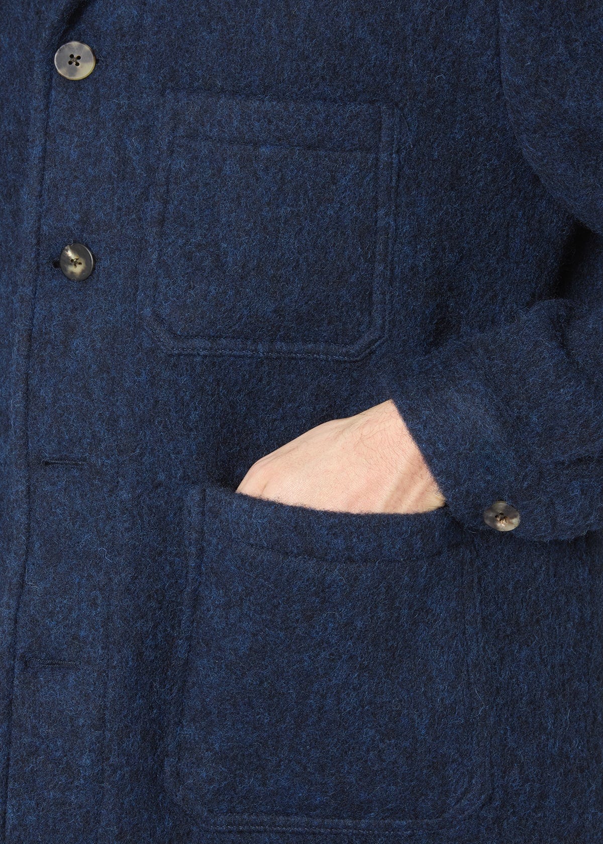 Doppiaa Aasti Virgin Wool Jacket In Blue
