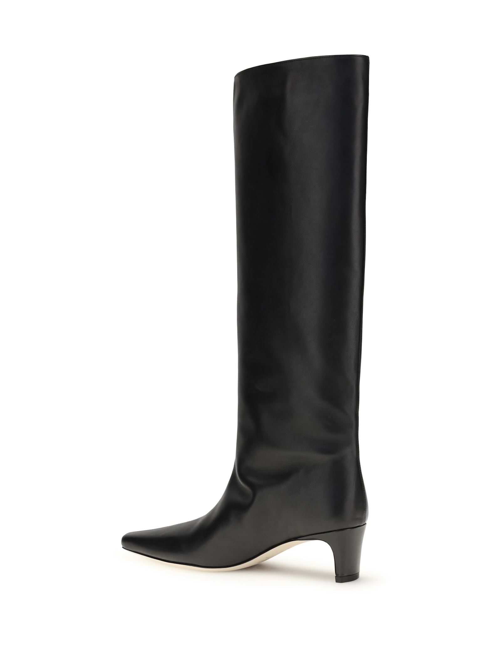 Staud Wally Leather High Boots In Black