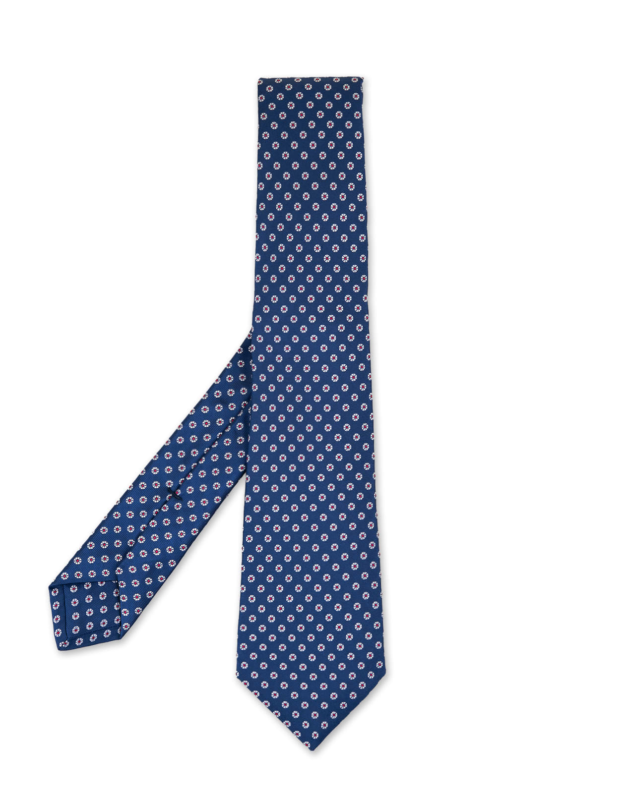Night Blue Tie With Daisies