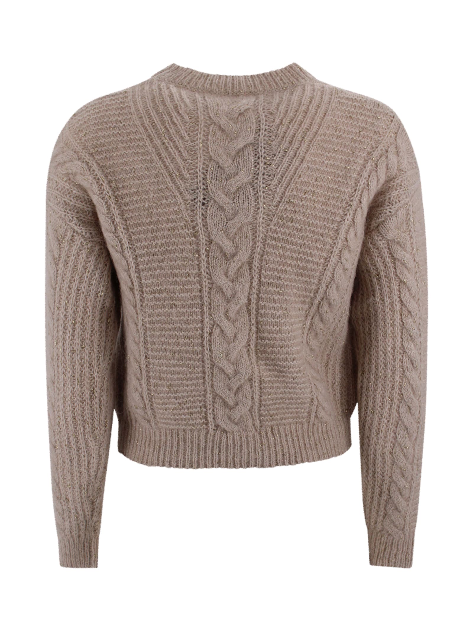 Max Mara Boxy Jumper In Alpaca Blend In Brown