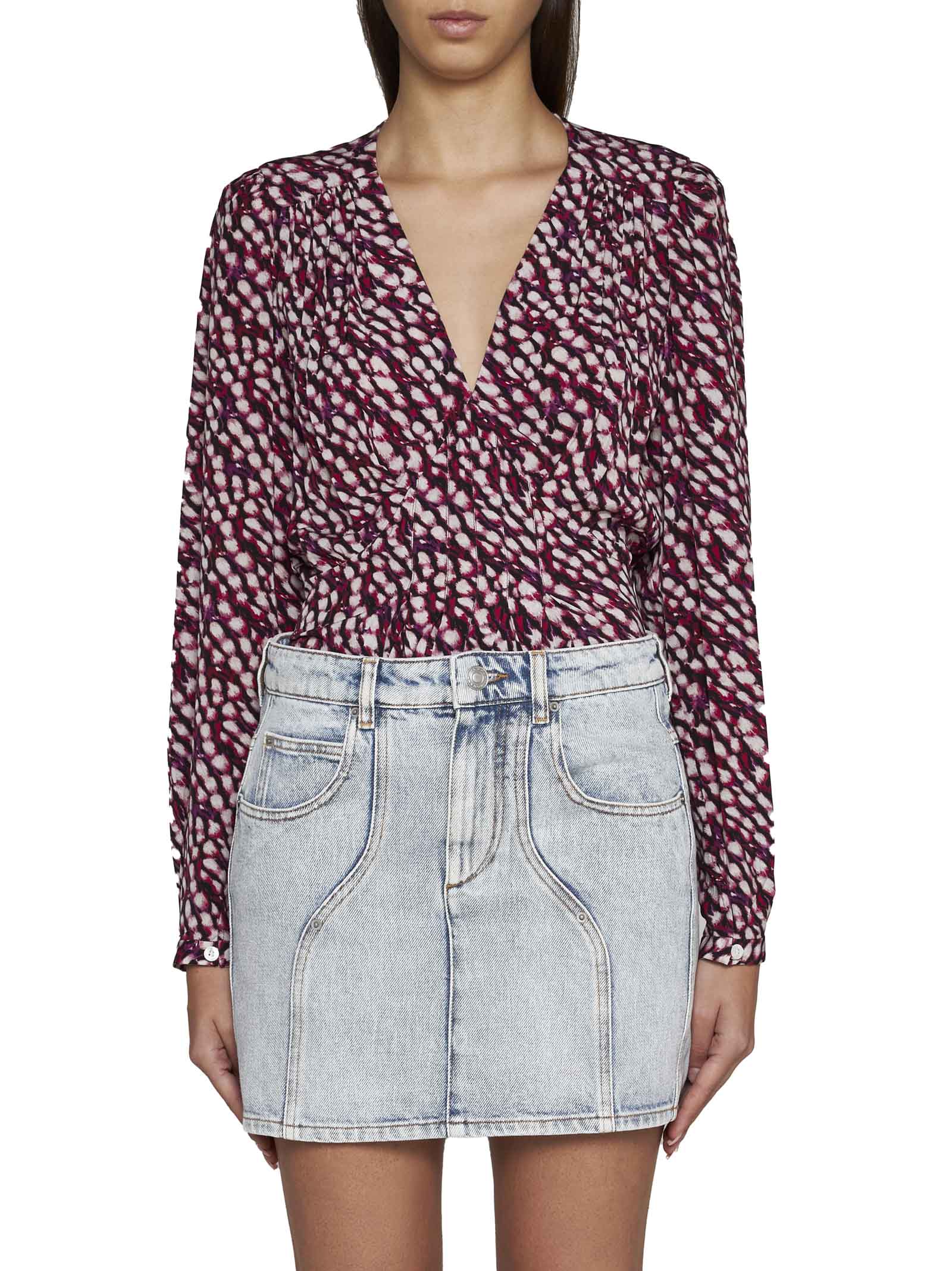 Isabel Marant Étoile Vesna Denim Miniskirt In Light Blue