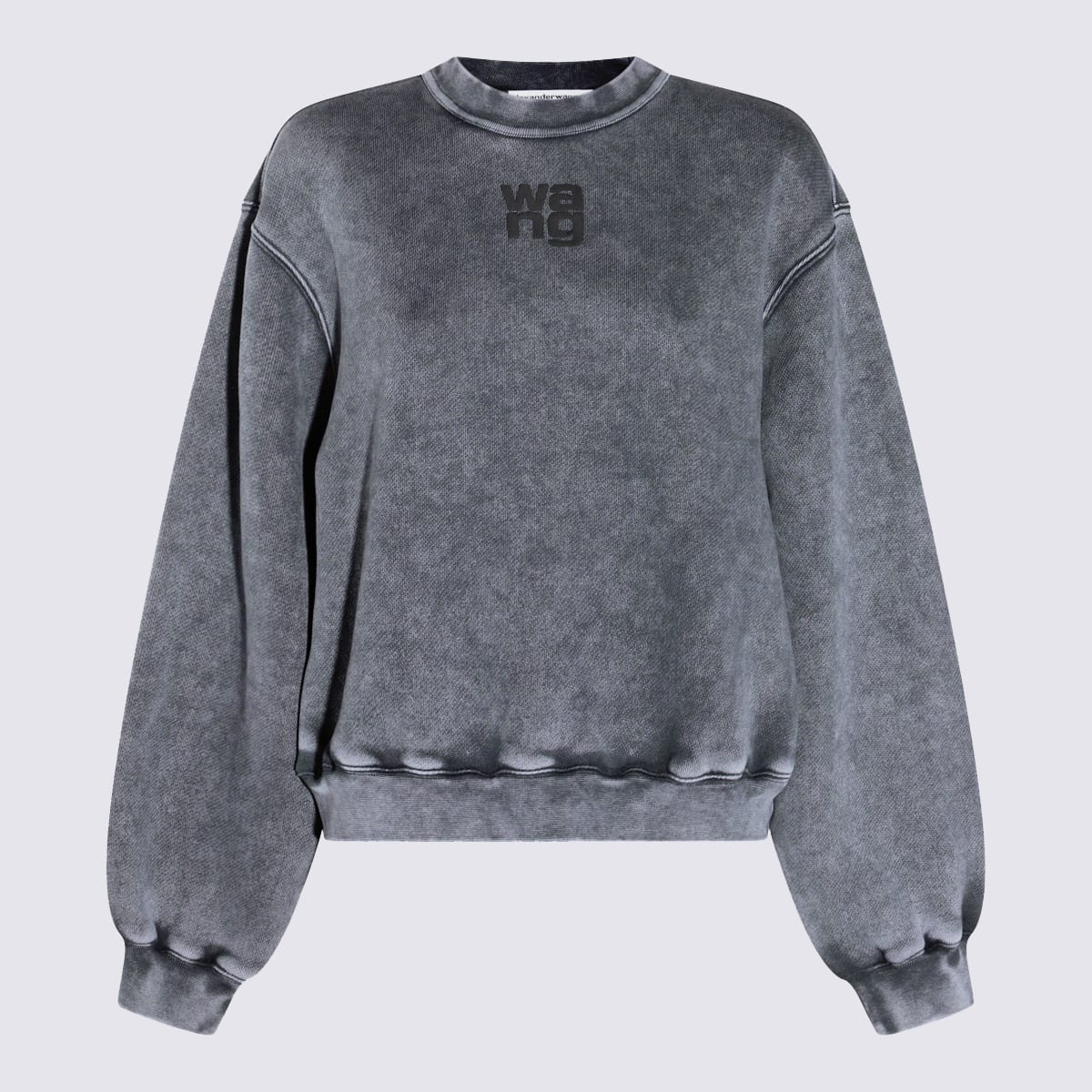 Alexander Wang Grey Cotton Sweatshirt In Gray