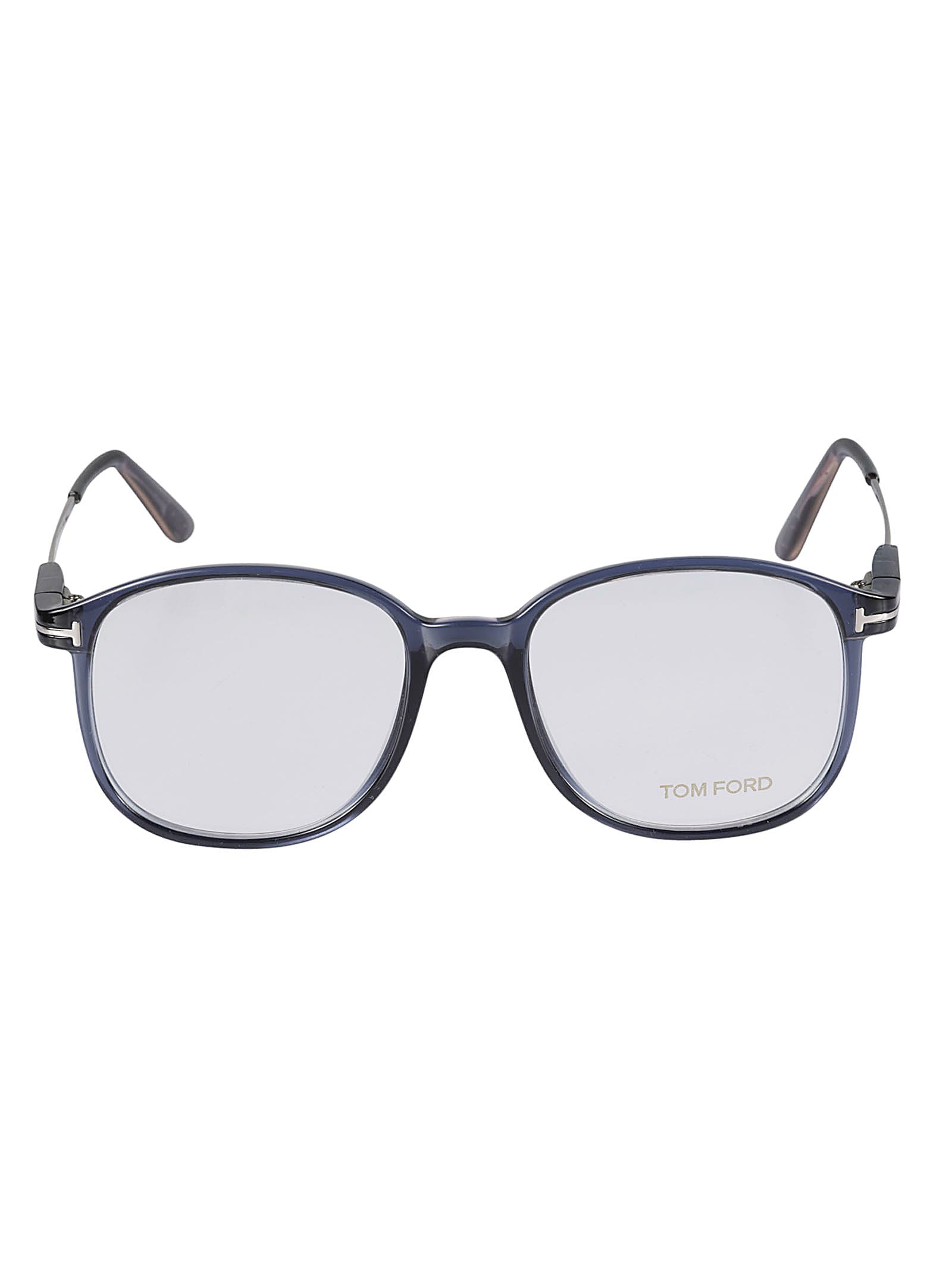 Tom Ford Round Clear Lens Glasses In Nero