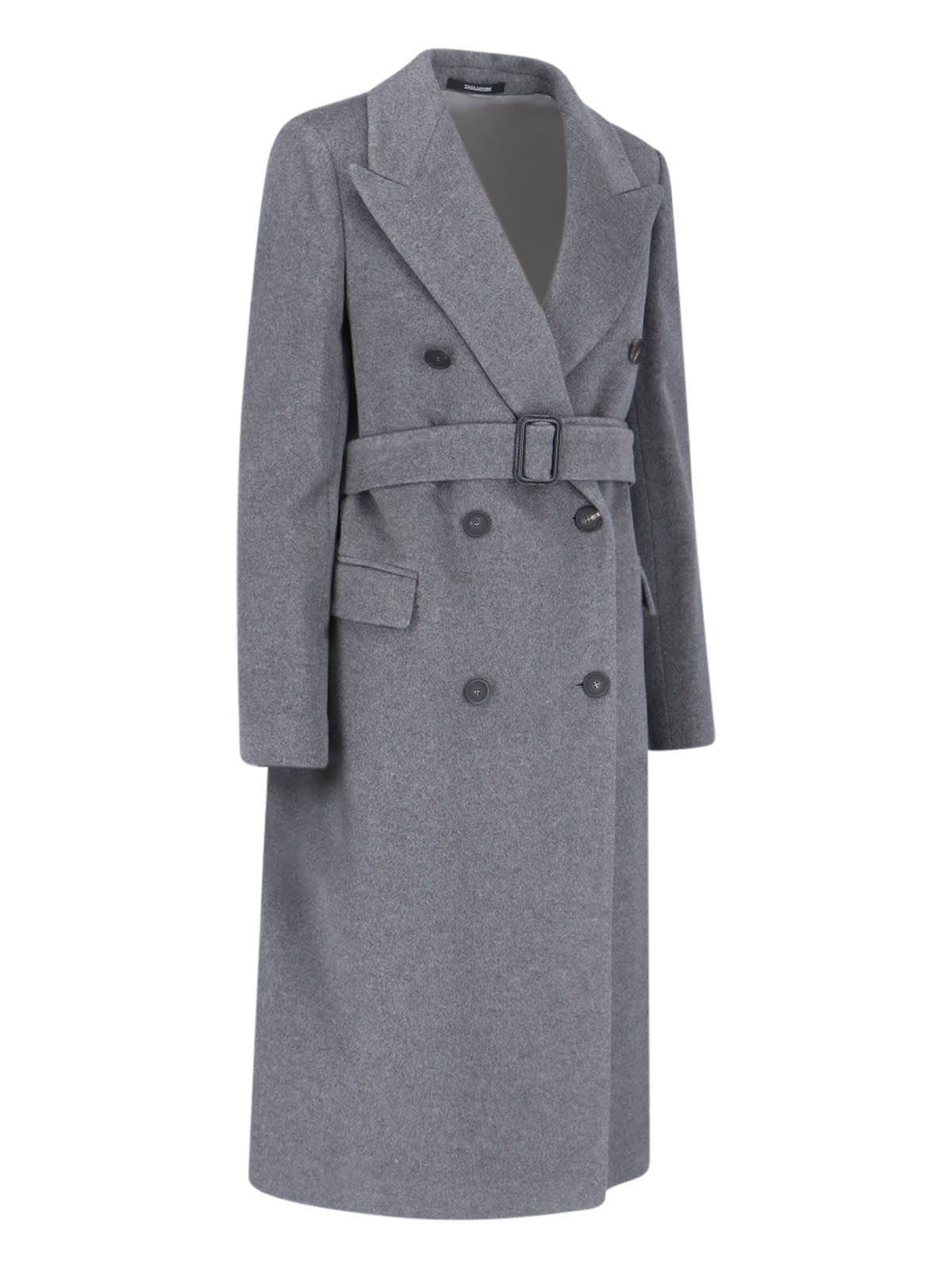 Shop Tagliatore Double-breasted Coat In Gray