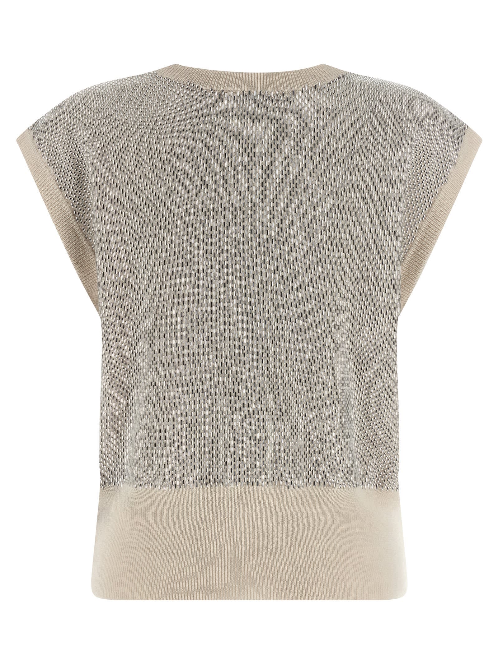 Haikure Kirby Gilet Beige In Gray