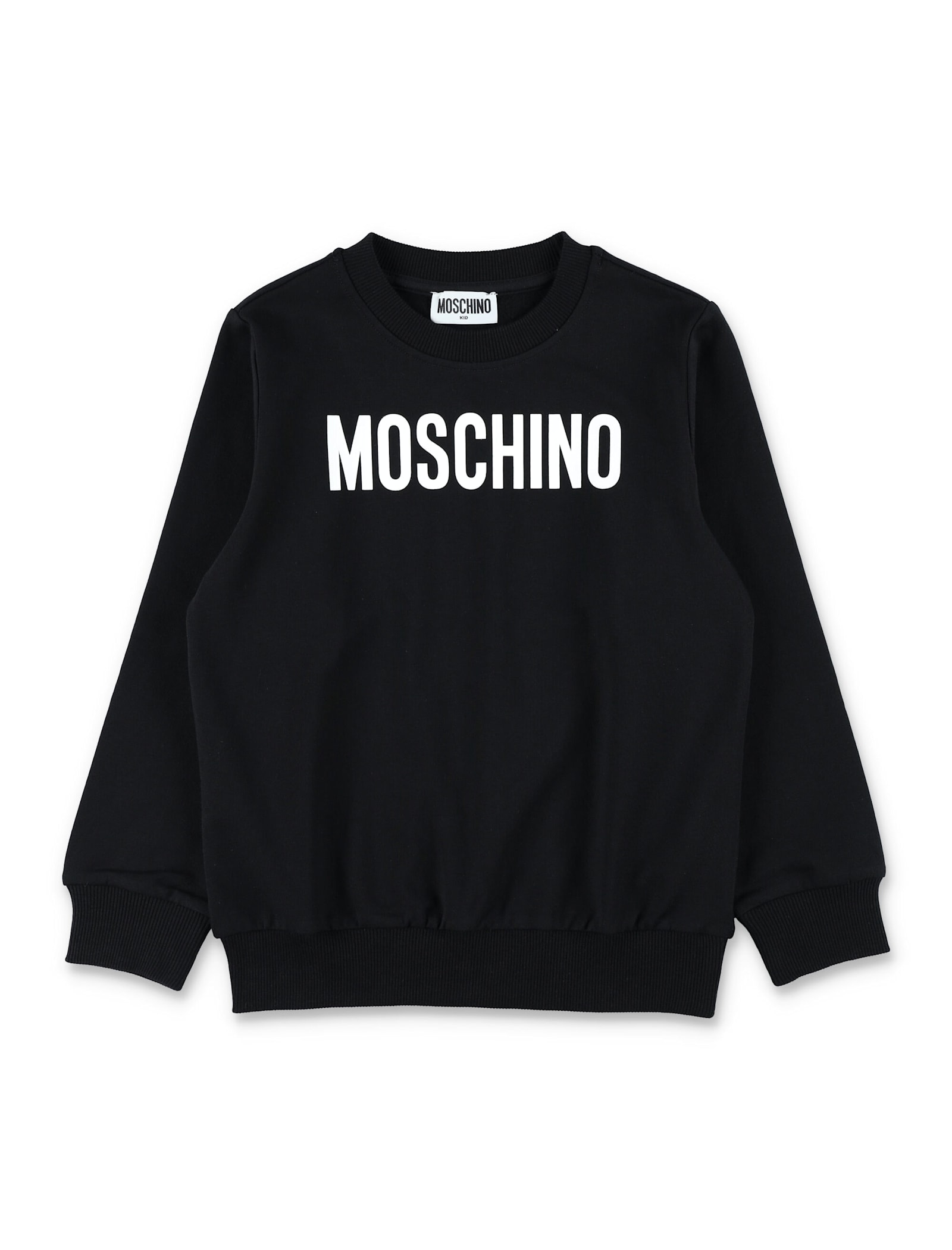 Moschino Kid - Cotton Logo Sweatshirt In Black