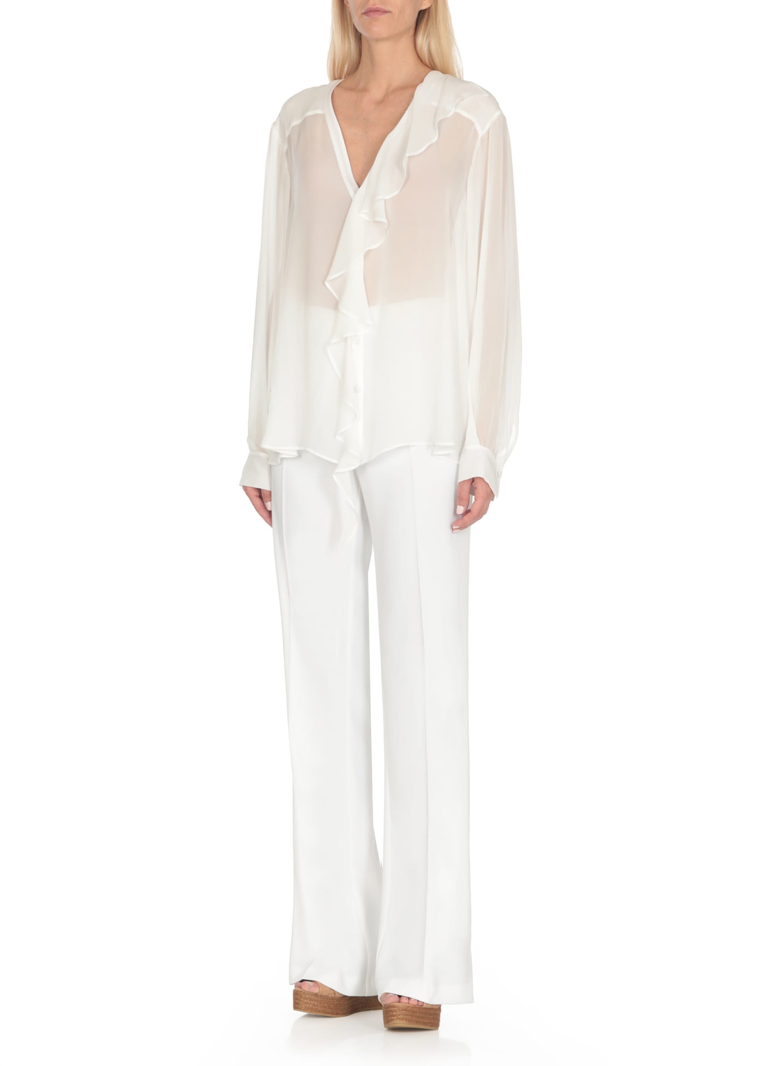 Shop Pinko Viscose Blouse In White