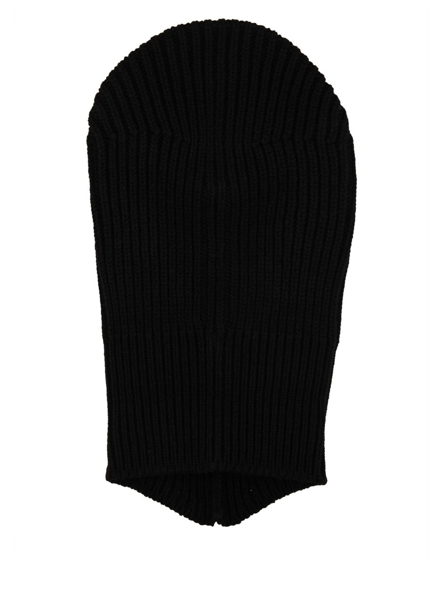 Shop Rick Owens Knitted Balaclava In Black