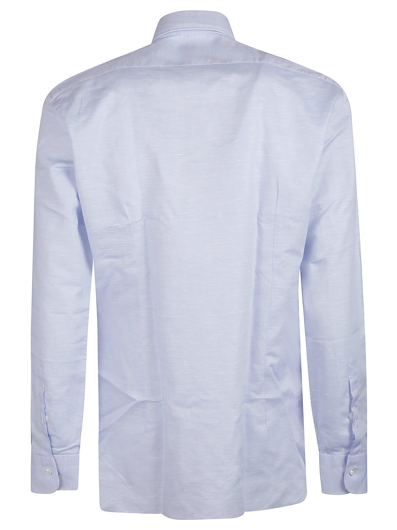 Barba Napoli Long Sleeve Neck Shirt In Azzurro