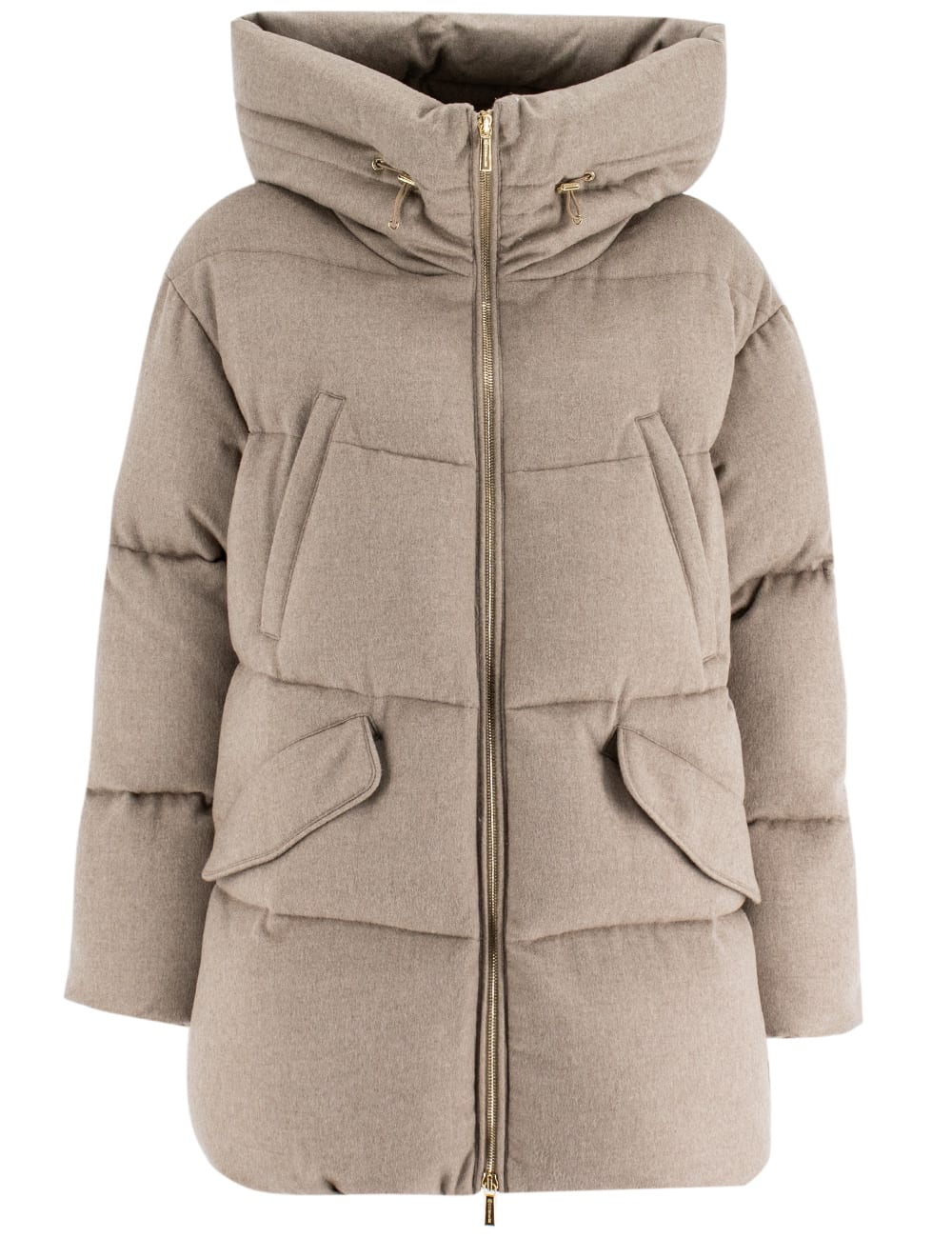 Shop Moorer Down Jacket In Beige