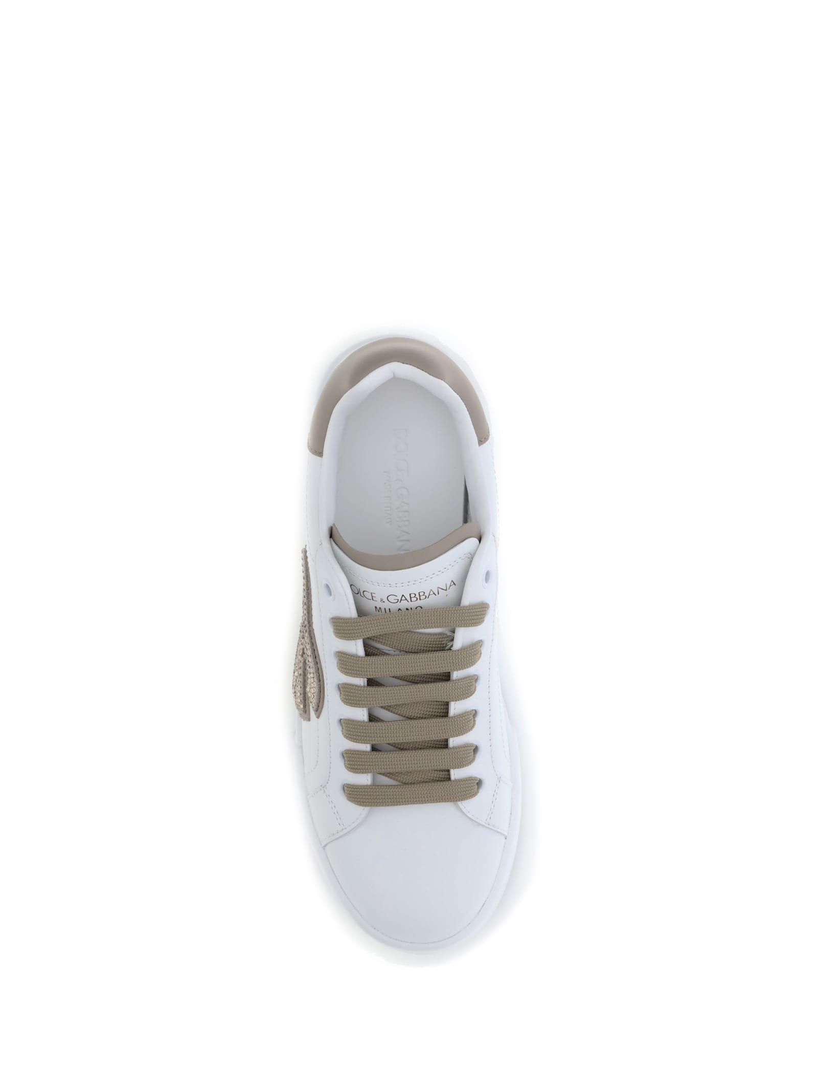 Dolce & Gabbana Port.light Strobel Sneakers In White