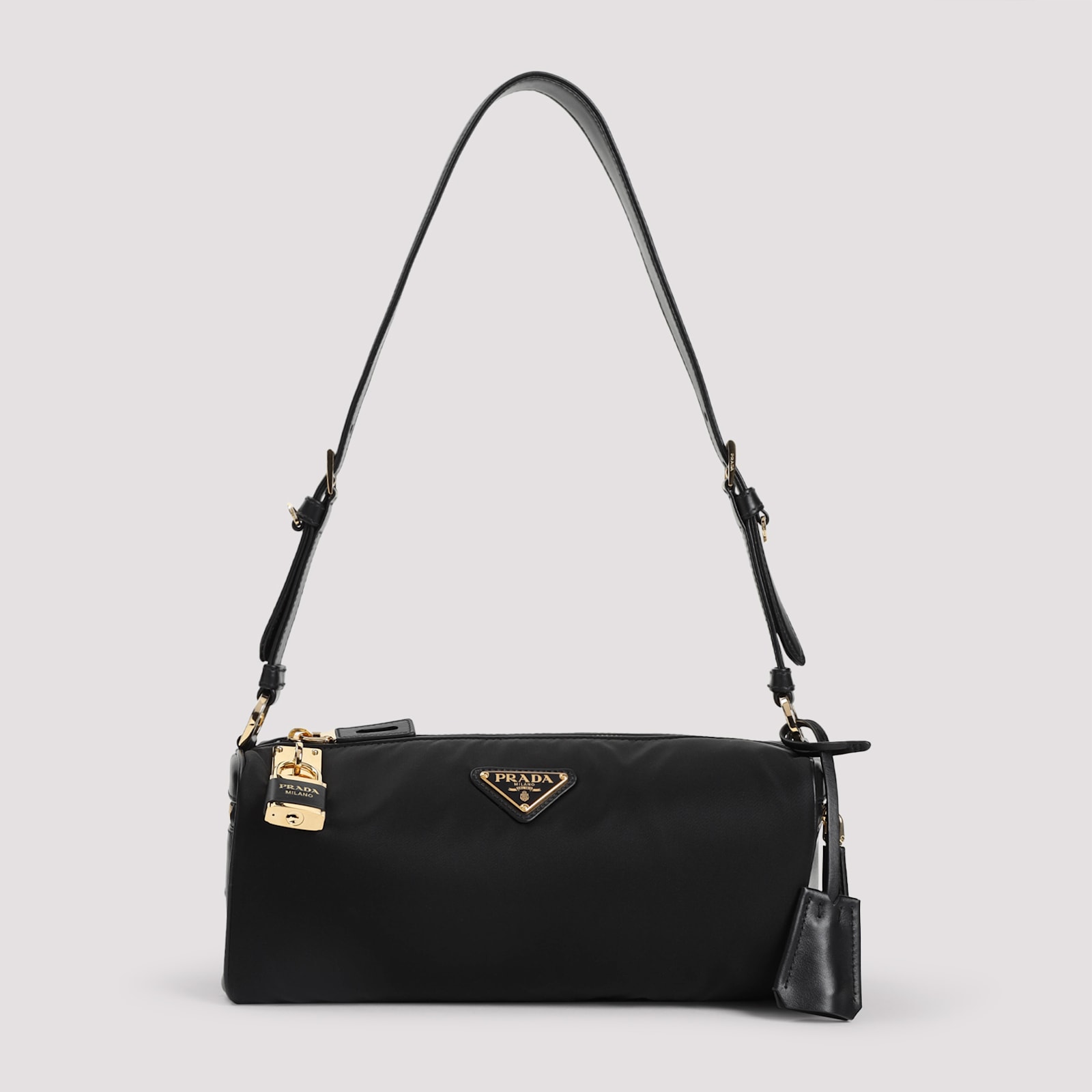 Prada Small Re-nylon Shoulder Bag In Black