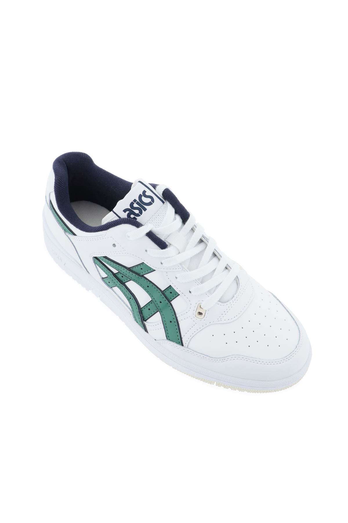 Shop Asics Ex89 Sneakers In White Shamrock Green (white)