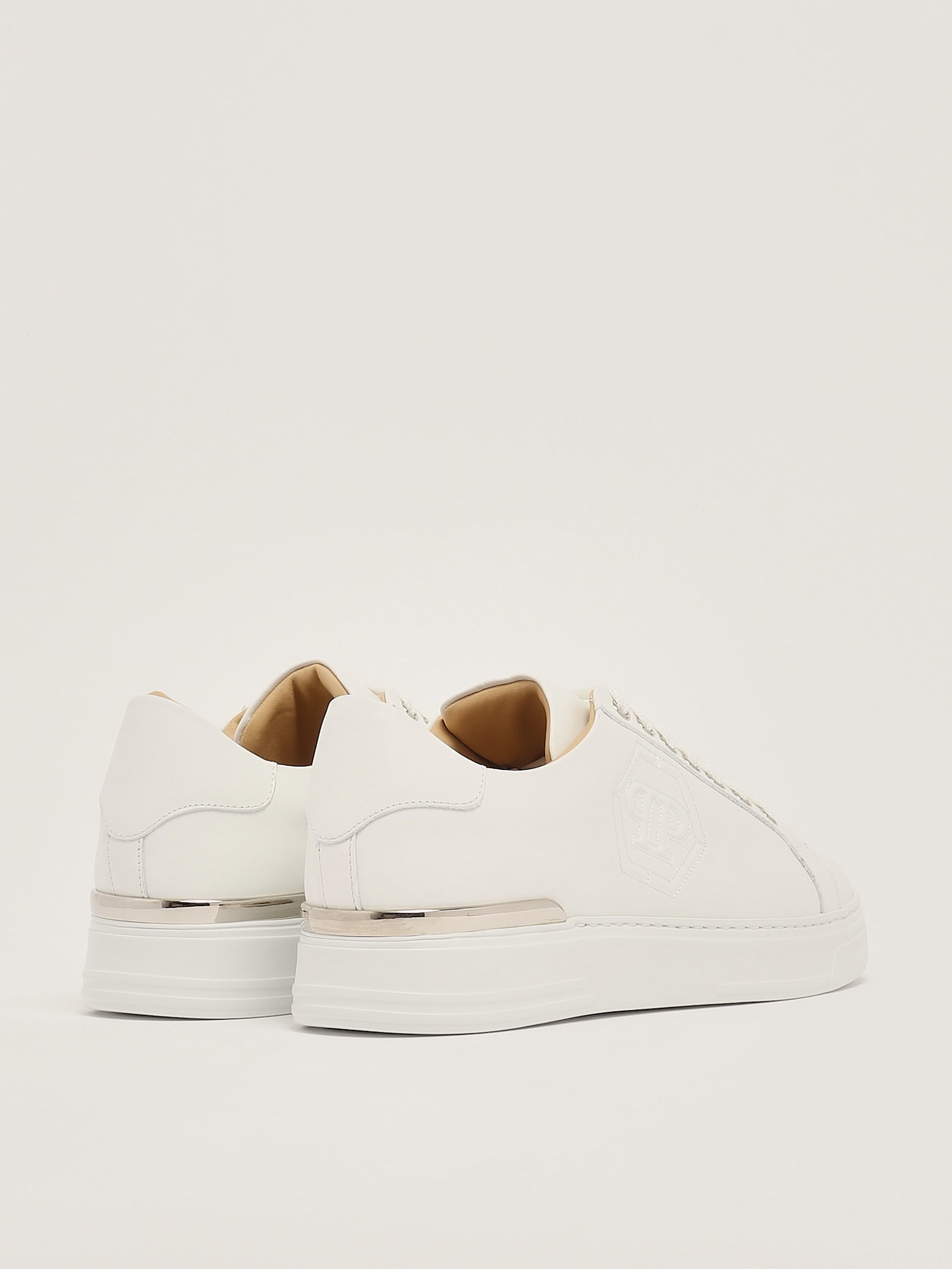 Philipp Plein Hexagon Lo-top Sneaker In Bianco