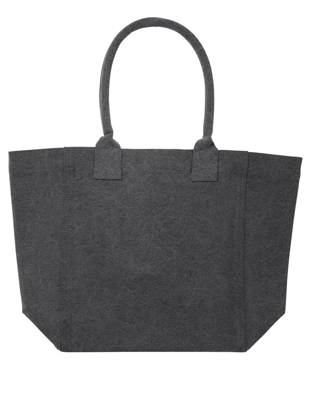 Isabel Marant Logo Flocked Open-top Tote Bag In Black