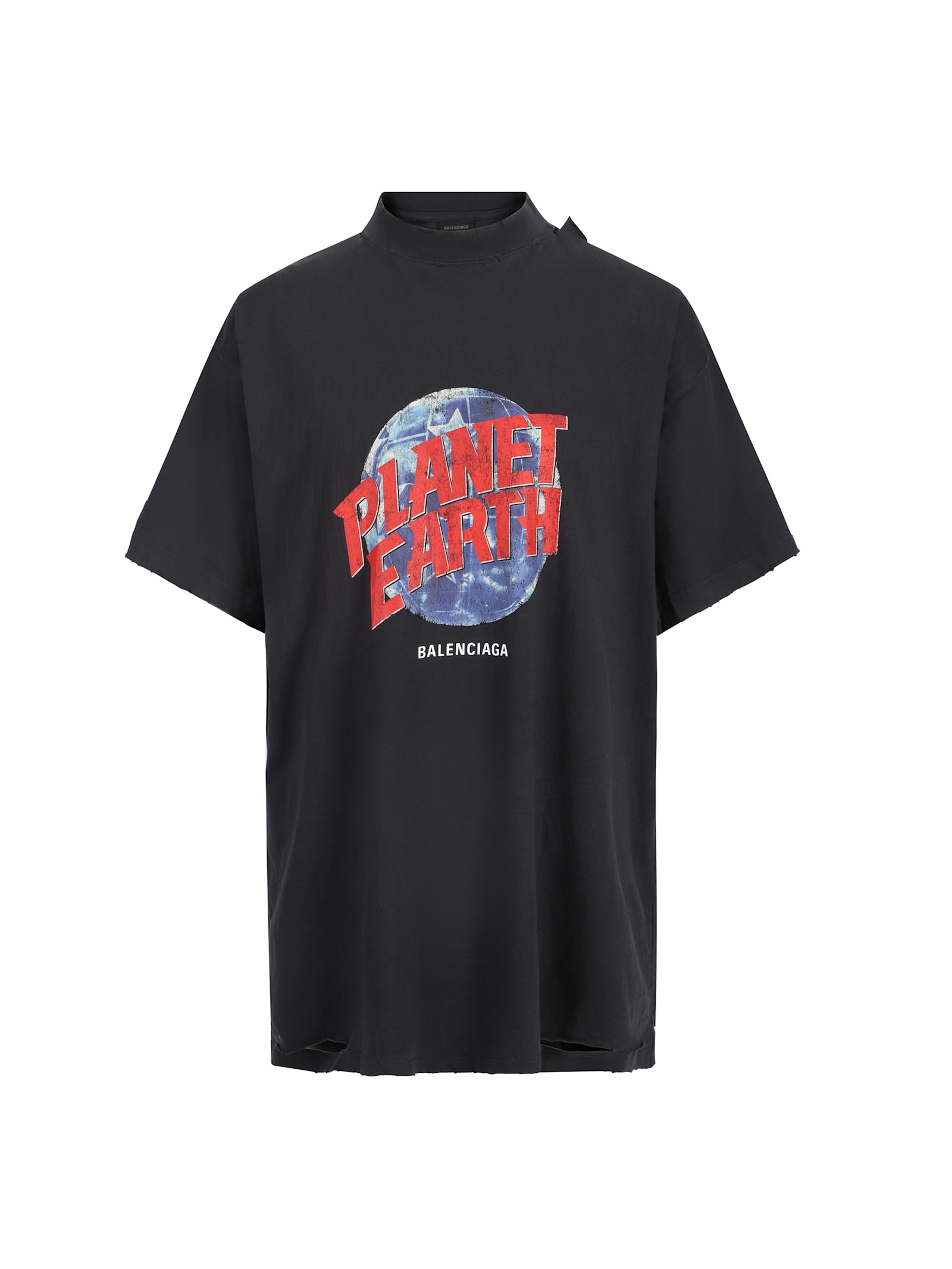 Shop Balenciaga T-shirt In Washed Black