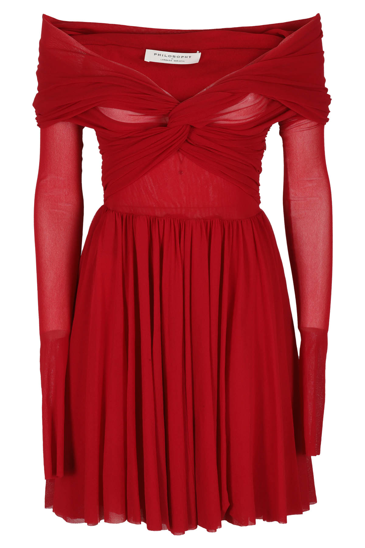 Philosophy Di Lorenzo Serafini Tulle Stretch In Rosso