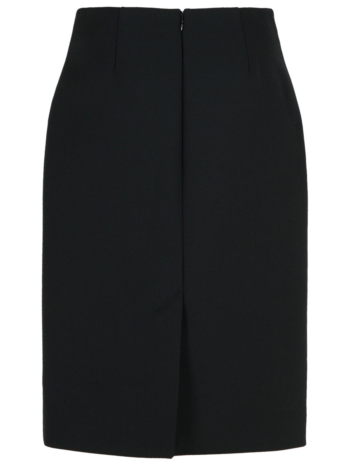 Rohe Pencil Black Wool Blend Skirt In Black