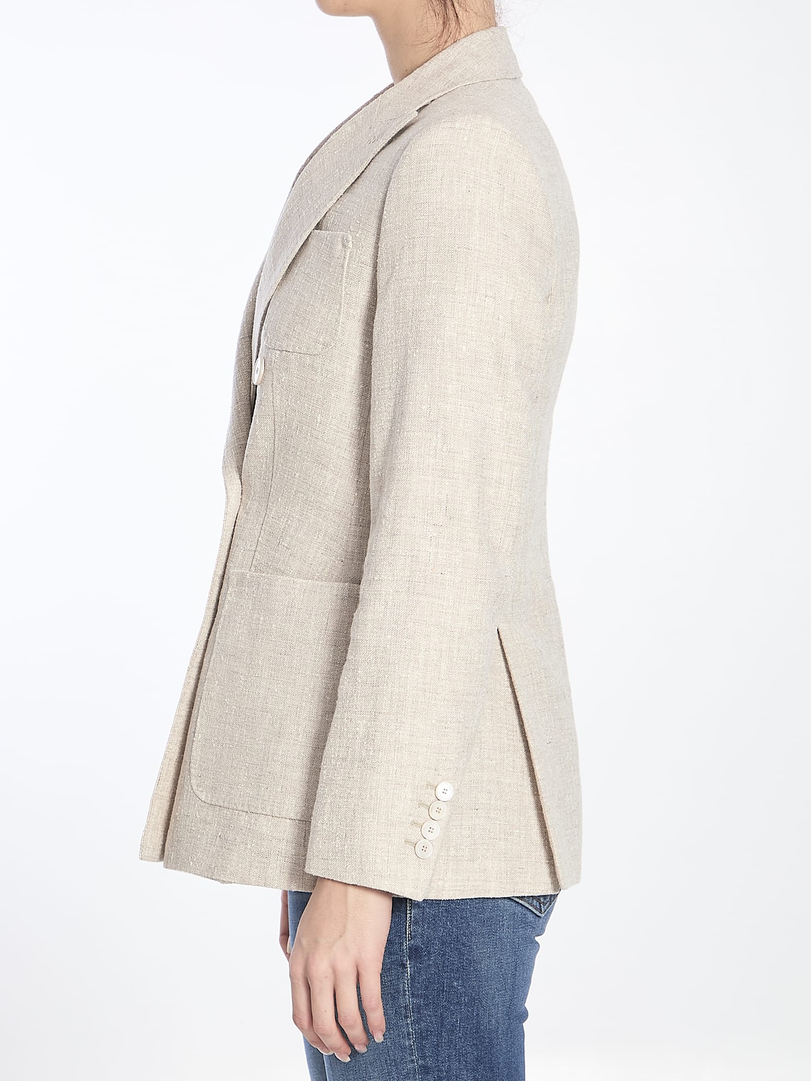 Shop Max Mara Double-breasted Jacket In Beige