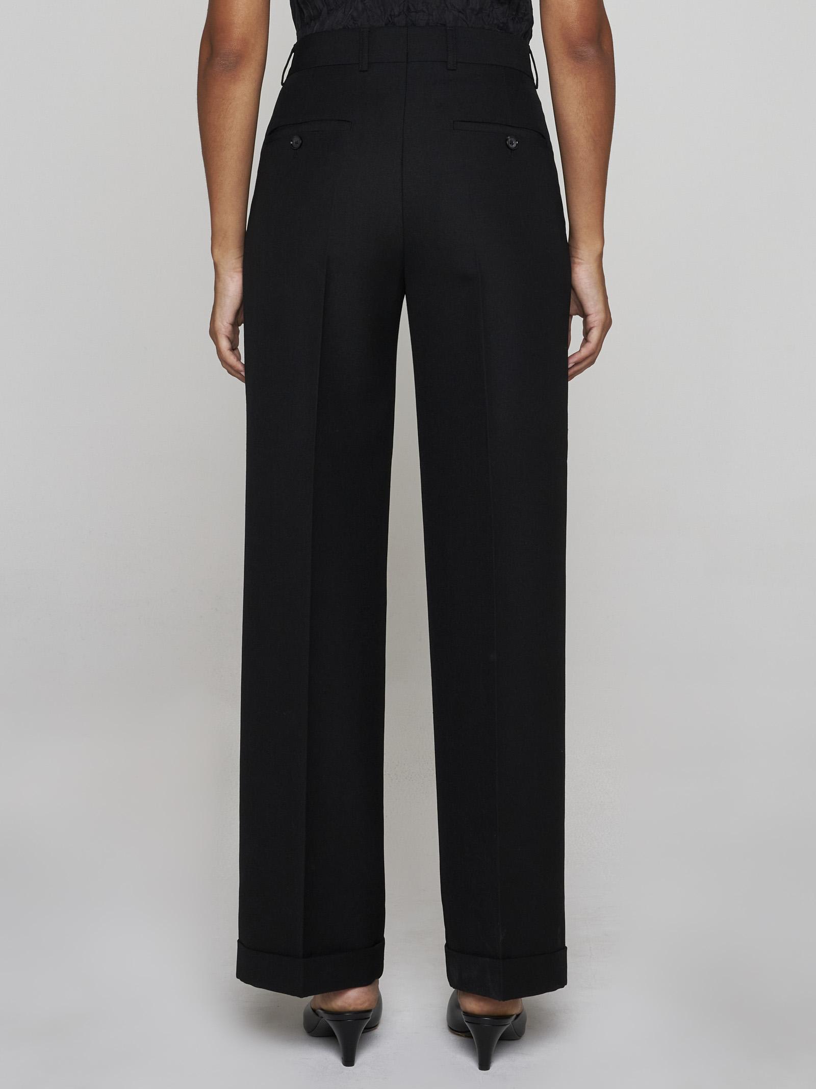 Shop Totême Wool-blend Tailored Trousers In Black