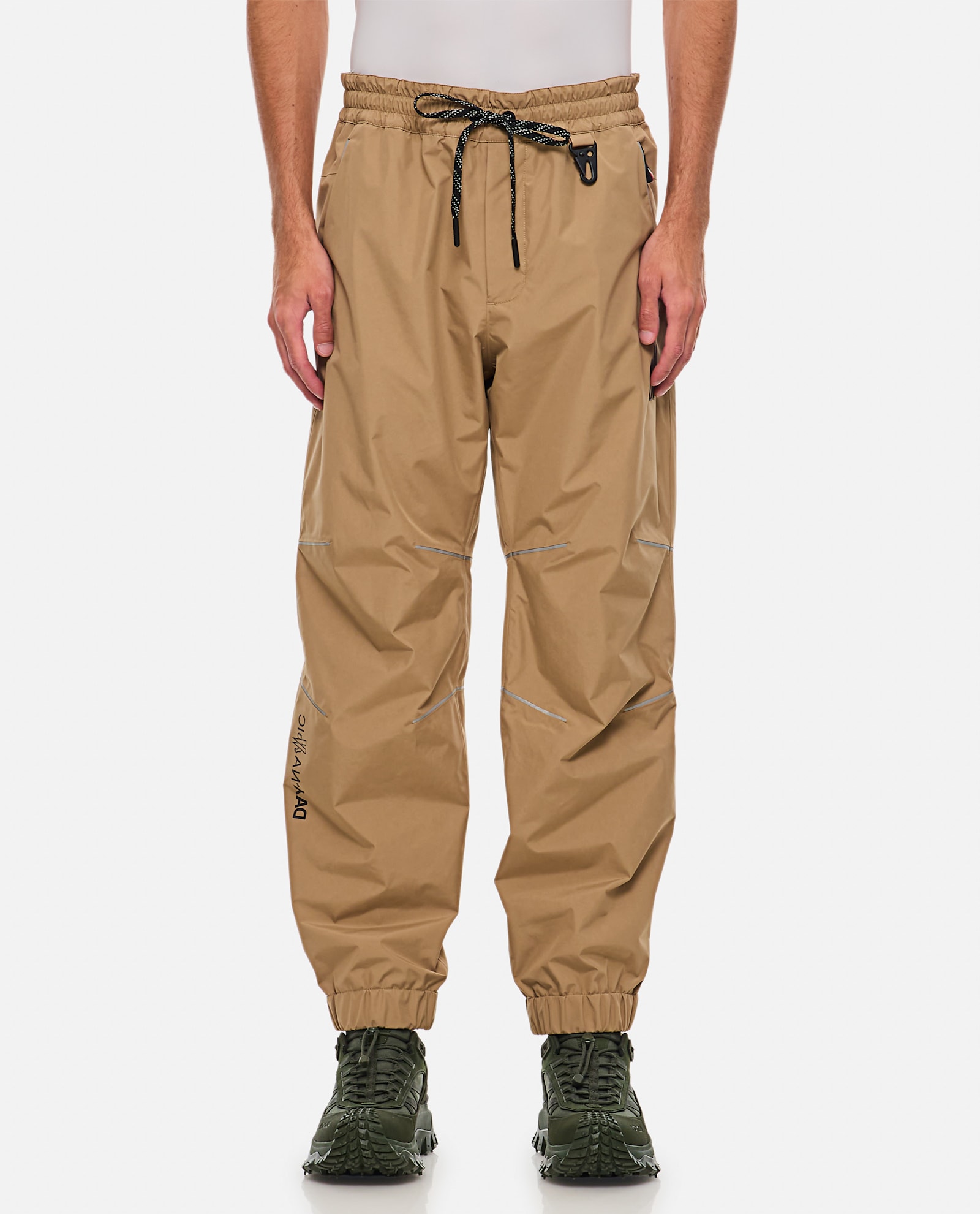 Shop Moncler Drawstring Pants In Beige