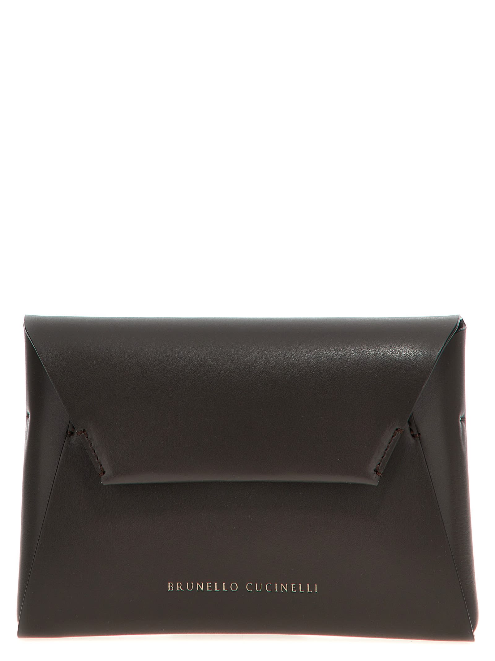 BRUNELLO CUCINELLI MONILE LEATHER CLUTCH BAG 